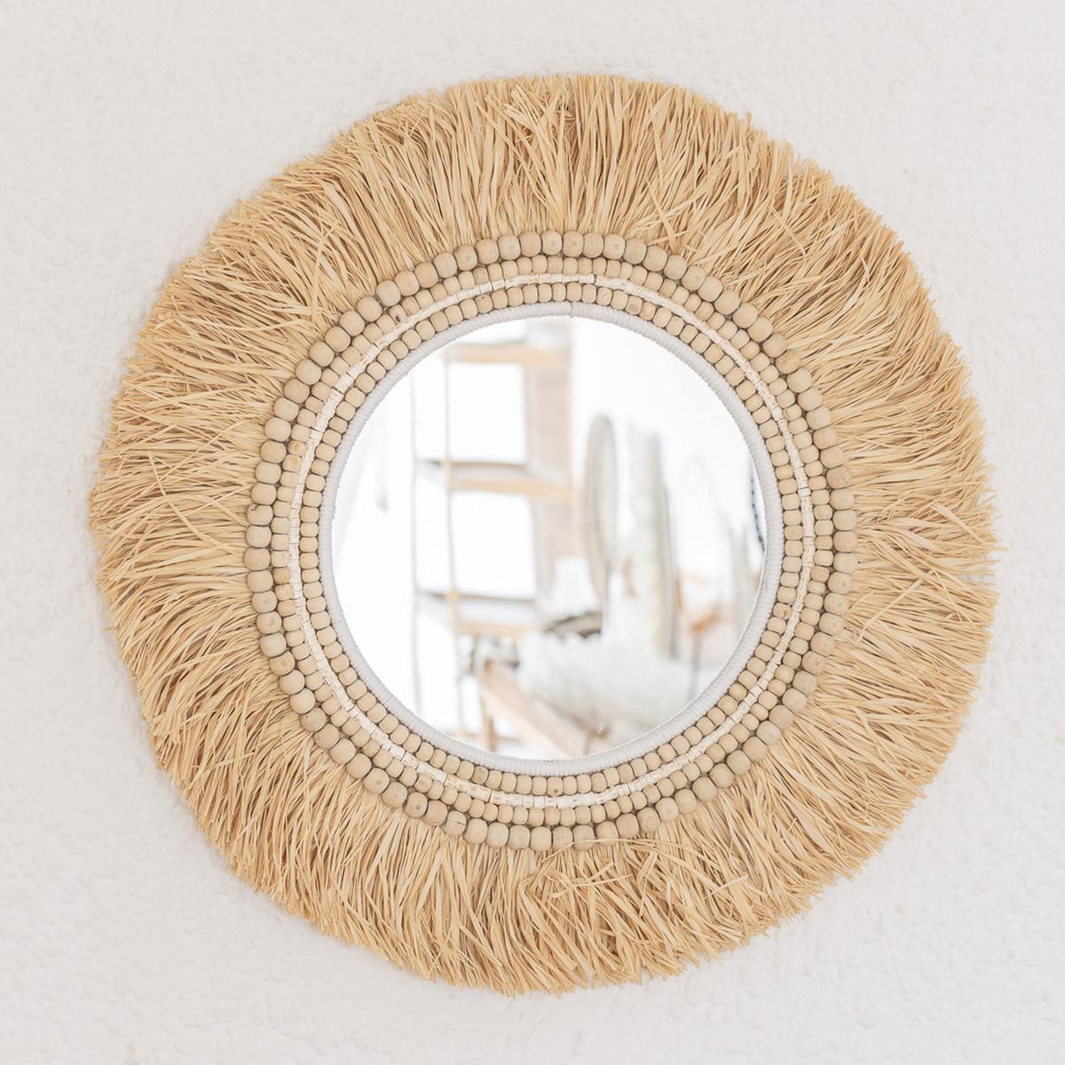 The 8 Senses Living Gypsy Natural Wall Mirror - 60x60 cm