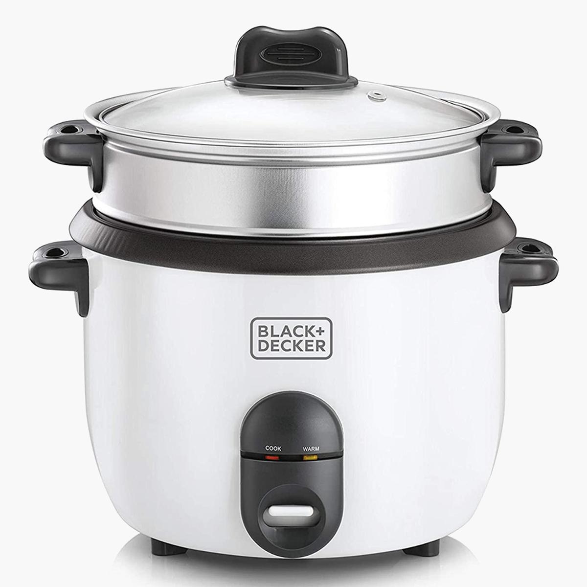 Shop Black Decker 18 L Rice Cooker with Steaming Tray and Water Level ...