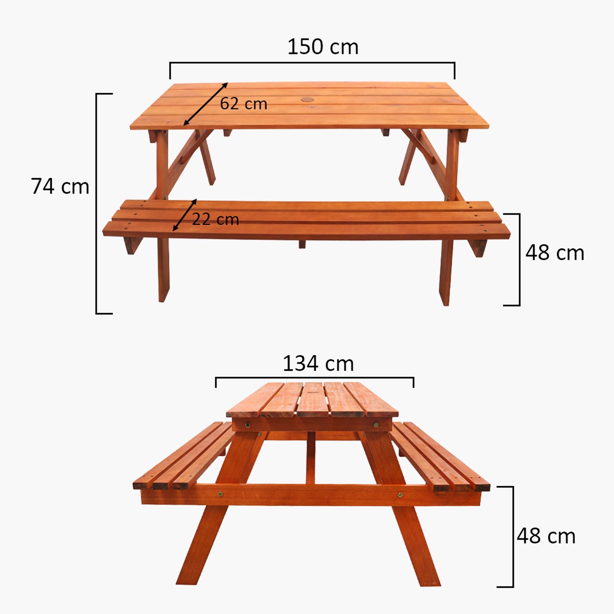 Outdoor table with umbrella hole and chairs sale