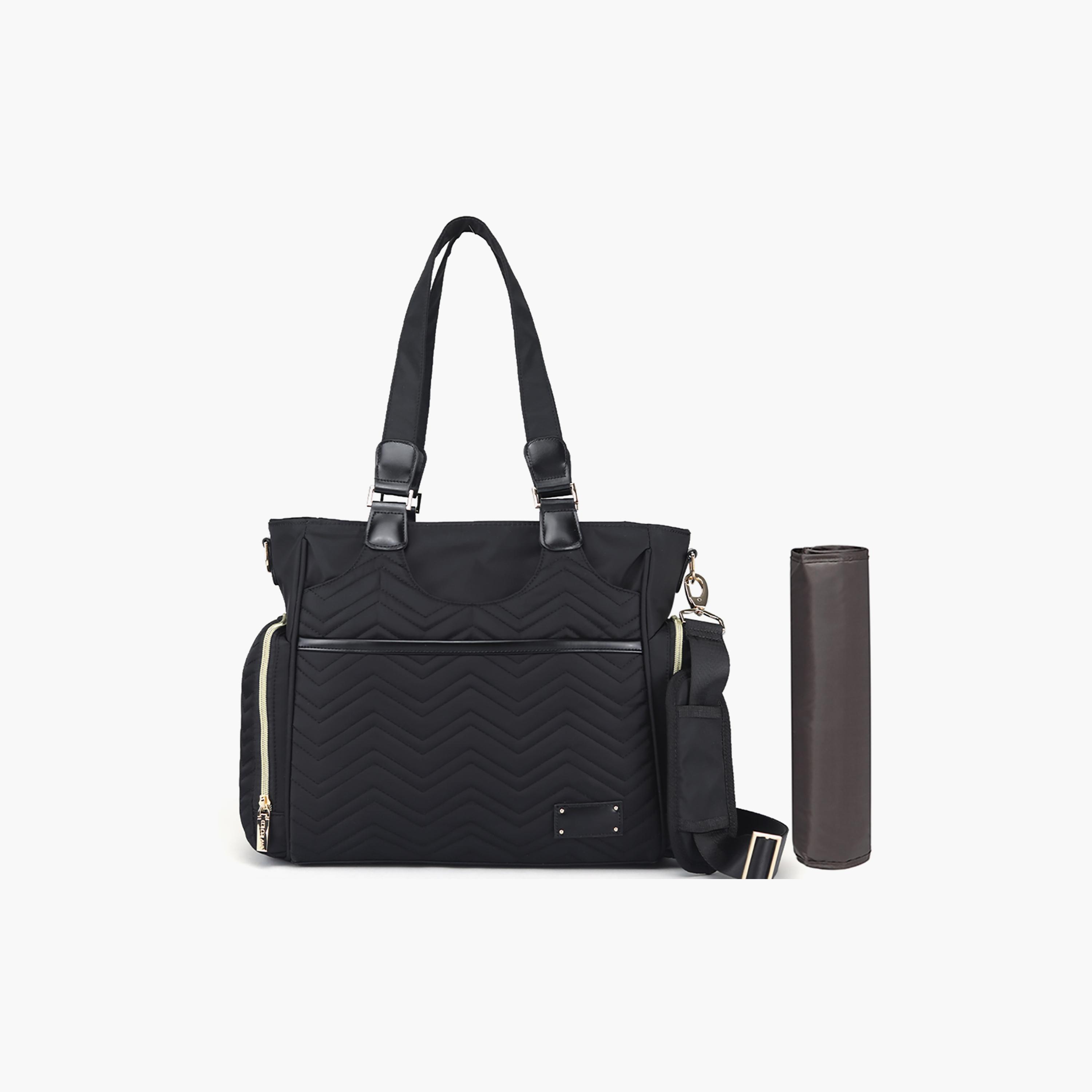 Little Story Matilda Diaper Bag, Black-baby-diapering-diaperbags-image-1