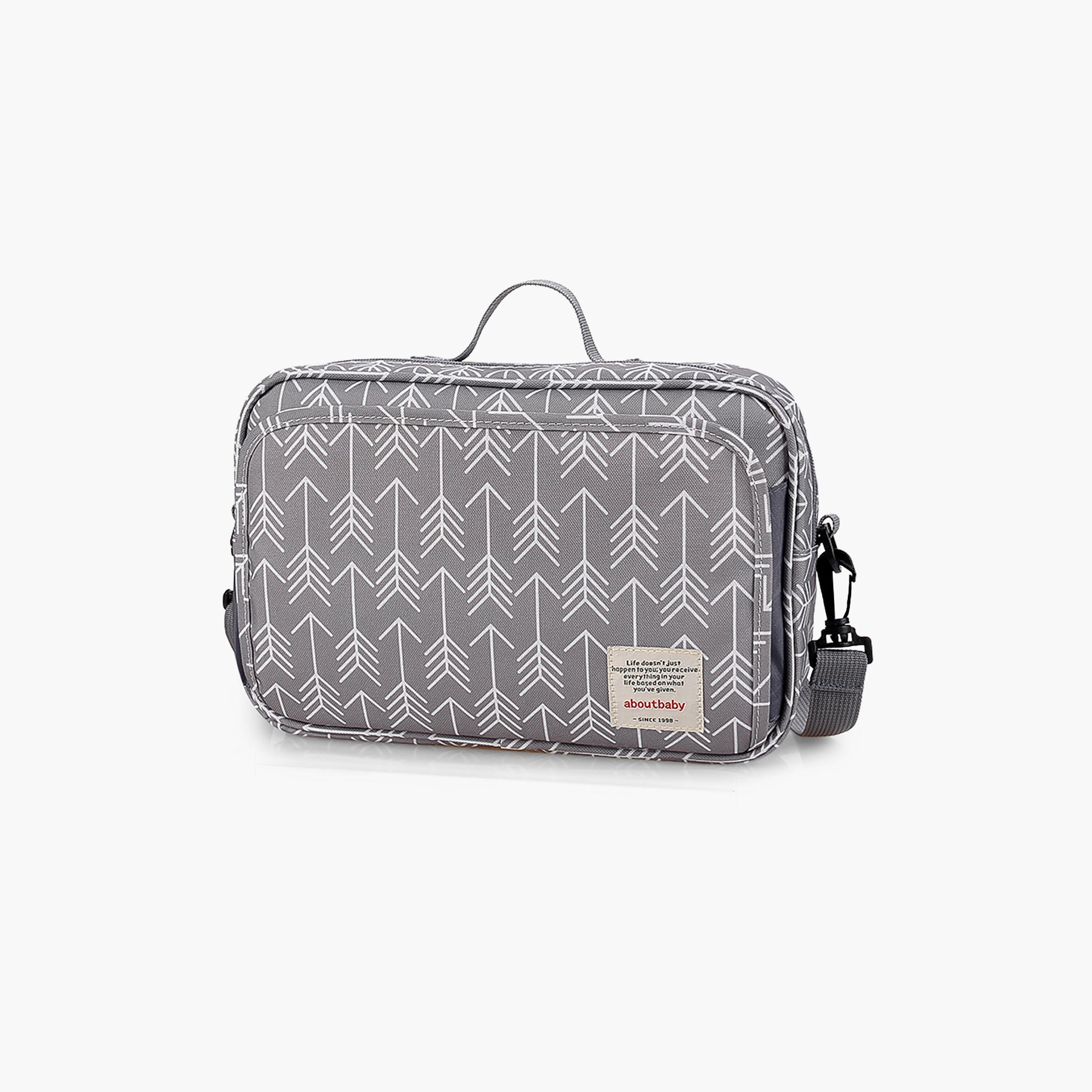 Little Story Baby Diaper Changing Clutch Kit, Melange Grey-baby-gear-diaperbags-image-1