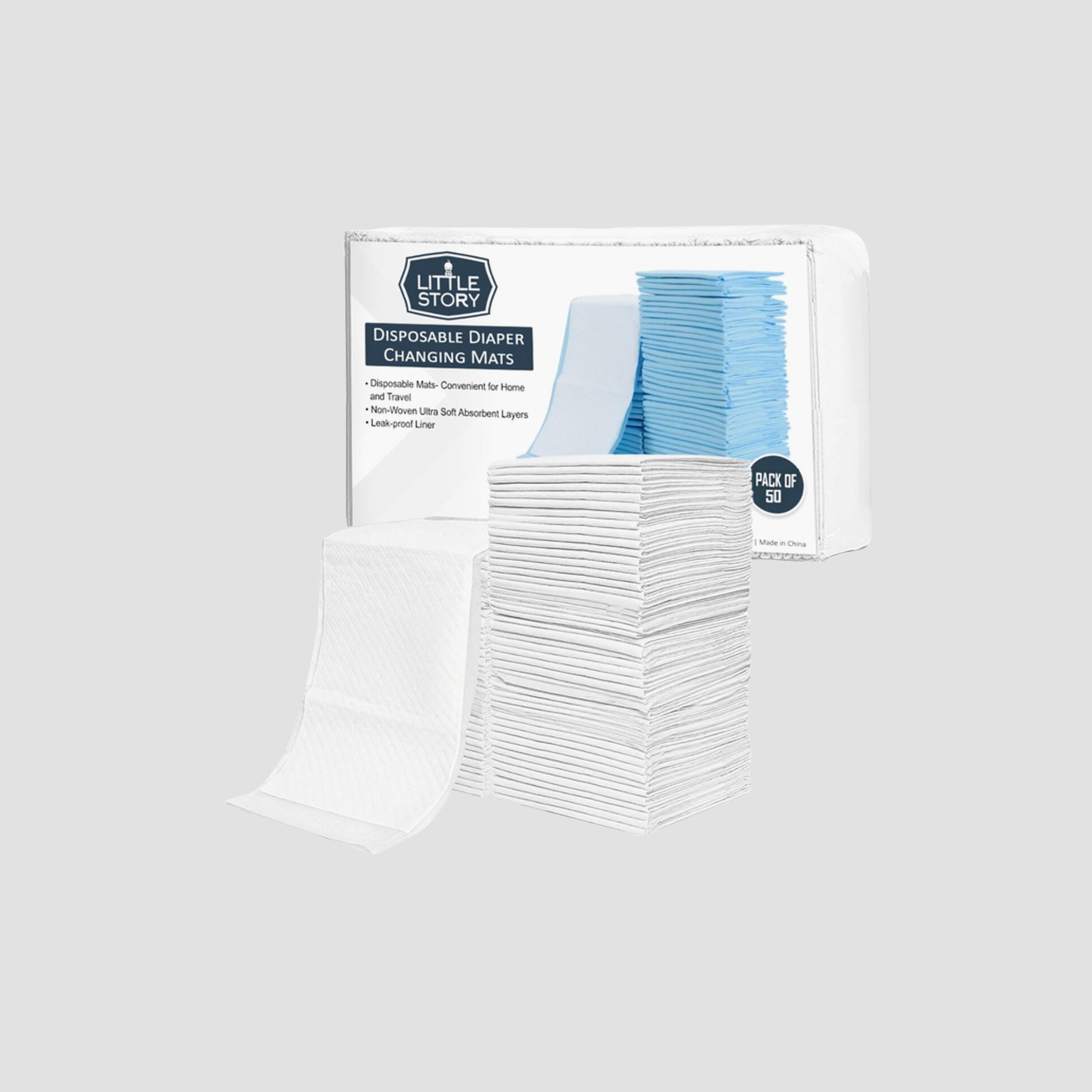 Little Story 50-Piece Disposable Diaper Changing Mats-baby-diapering-changingmats-image-1