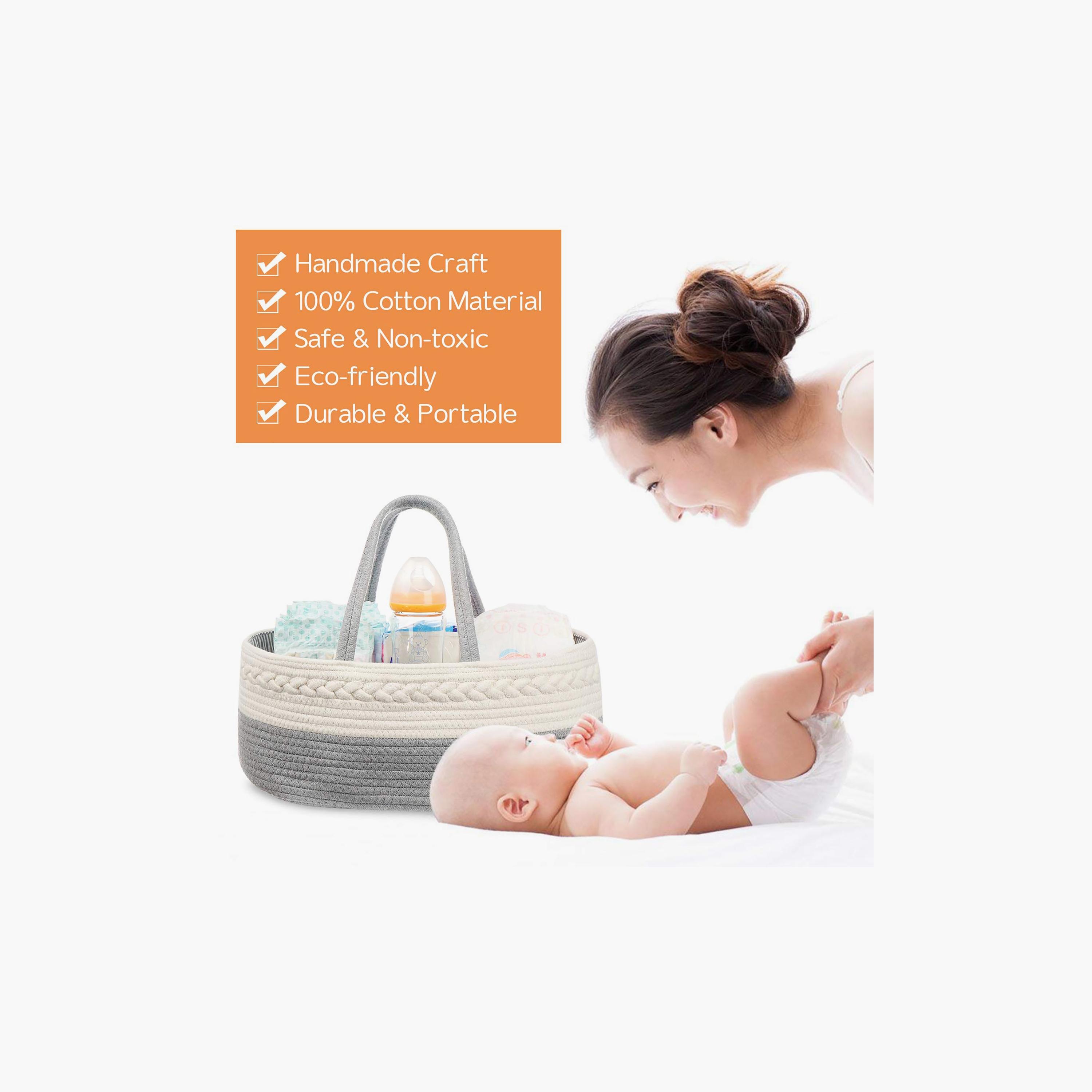 Little Story Cotton Rope Diaper Caddy-baby-diapering-diaperbags-image-2