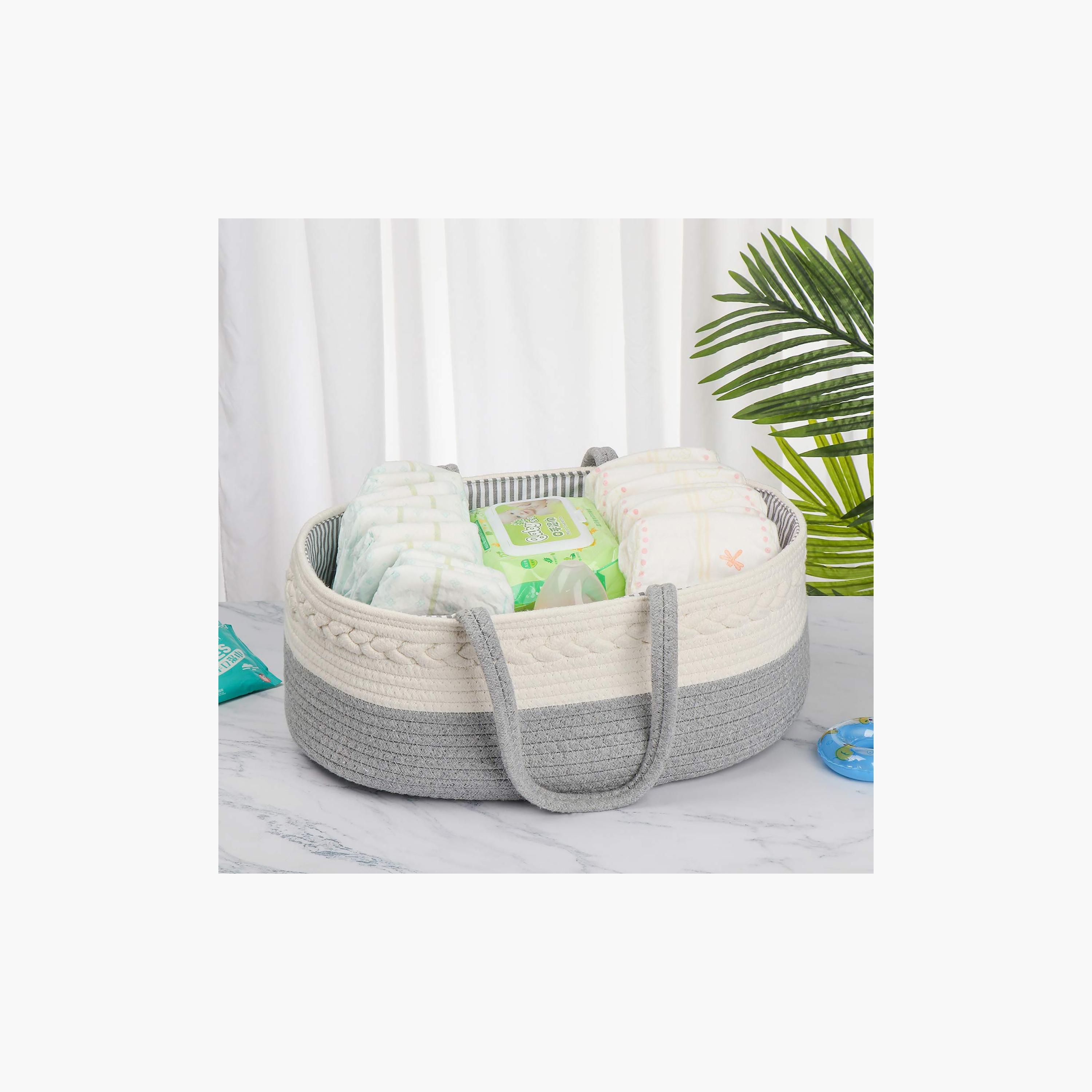 Little Story Cotton Rope Diaper Caddy-baby-diapering-diaperbags-image-5