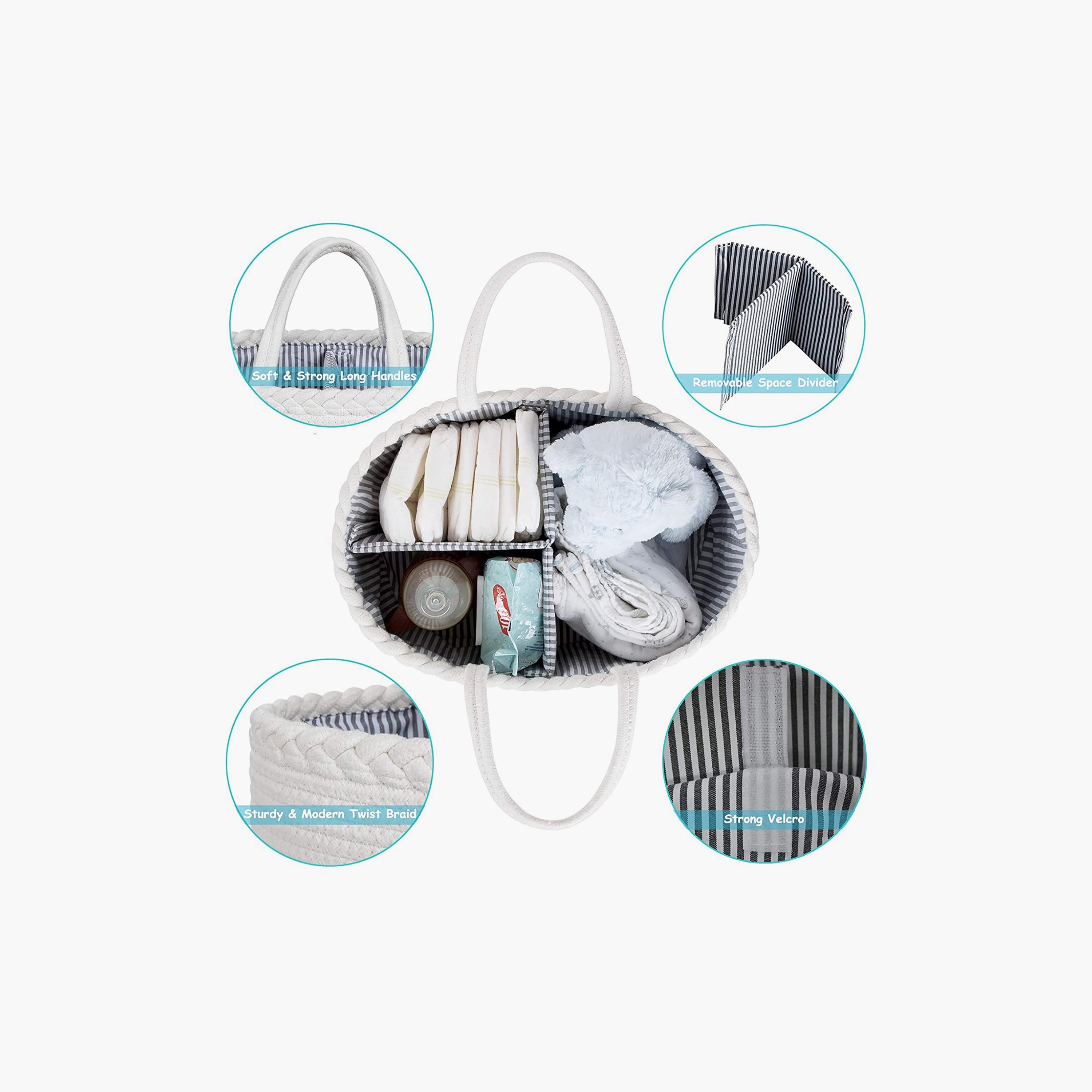 Little Story Cotton Rope Diaper Caddy-baby-diapering-diaperbags-image-2