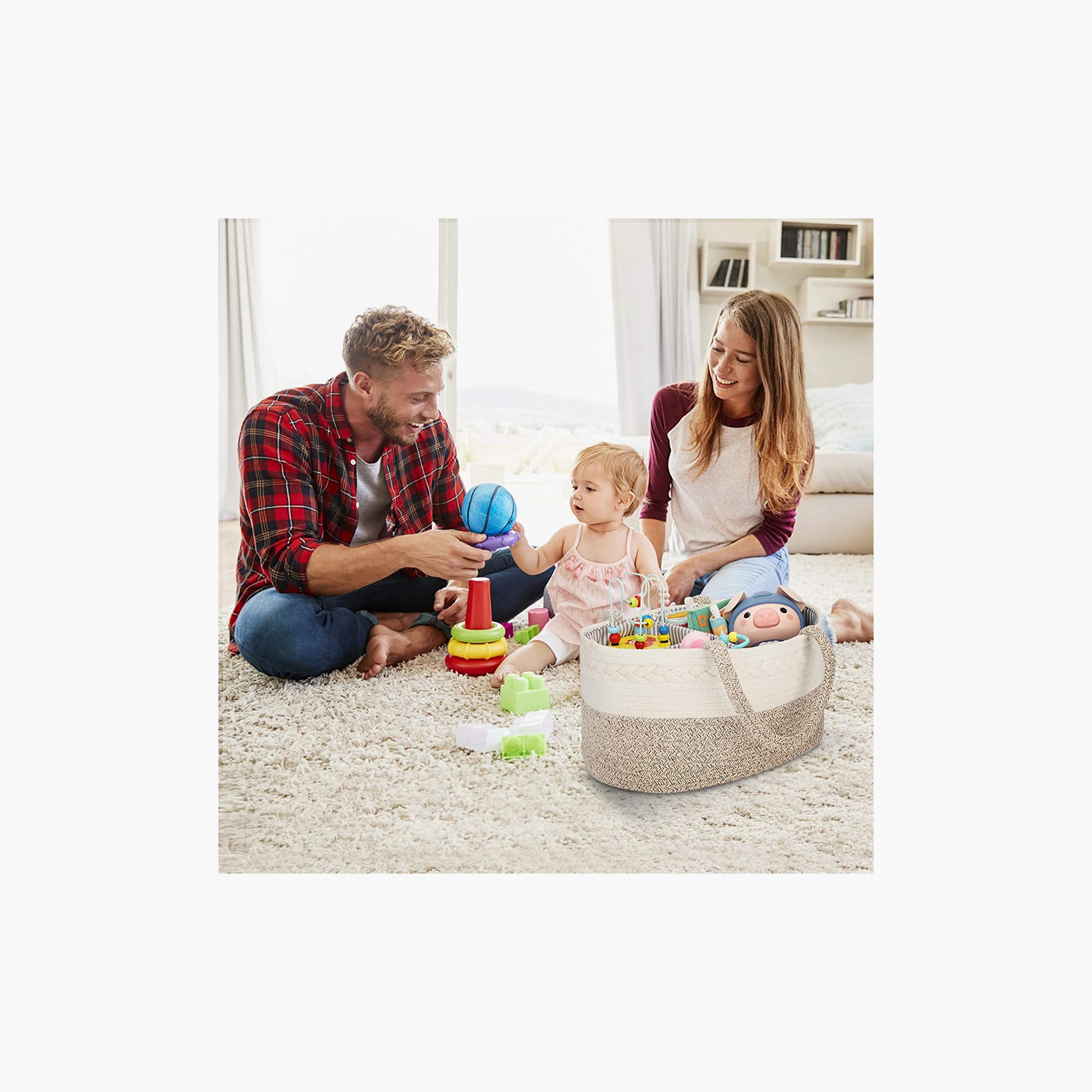 Little Story Cotton Rope Diaper Caddy-baby-diapering-diaperbags-image-4