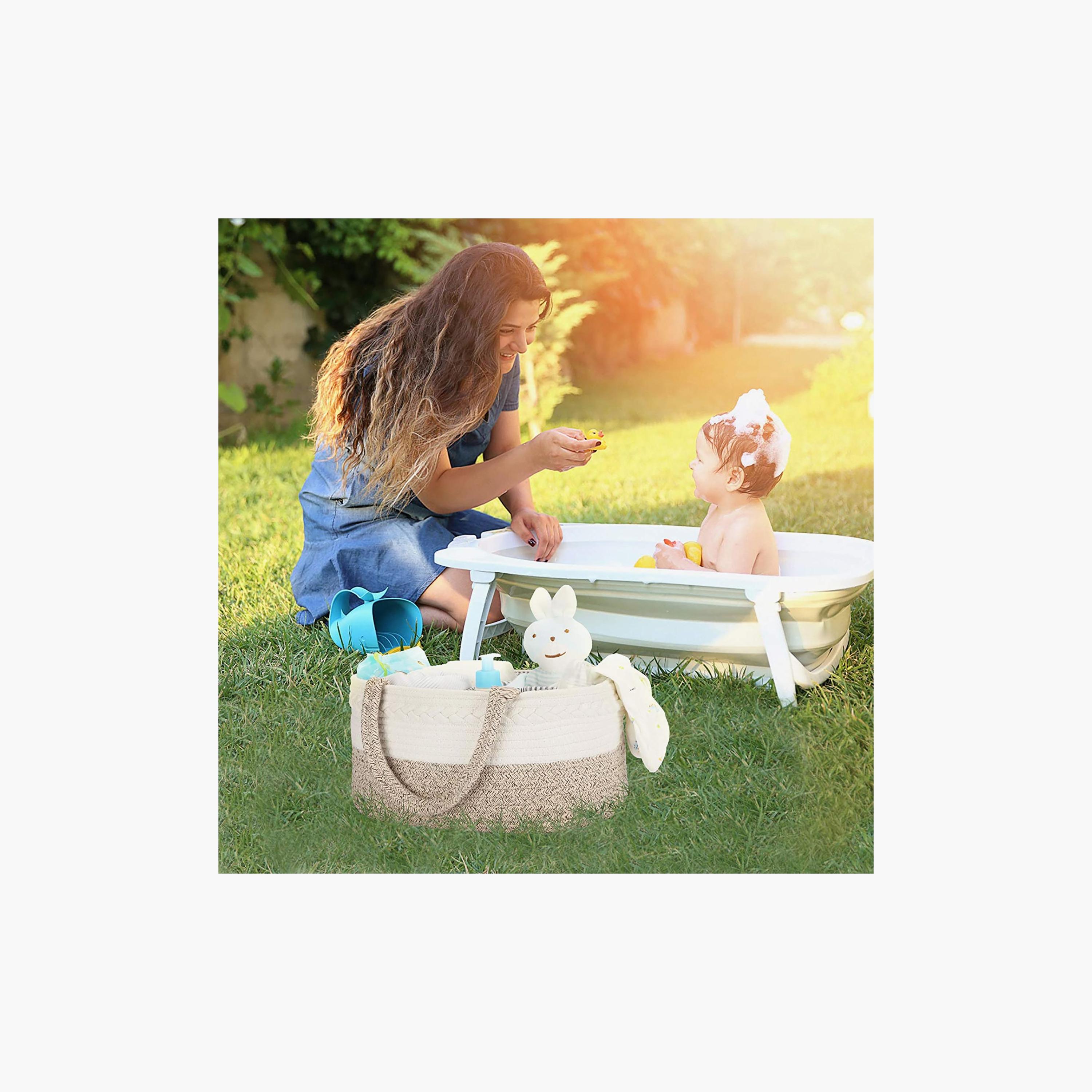 Little Story Cotton Rope Diaper Caddy-baby-diapering-diaperbags-image-5