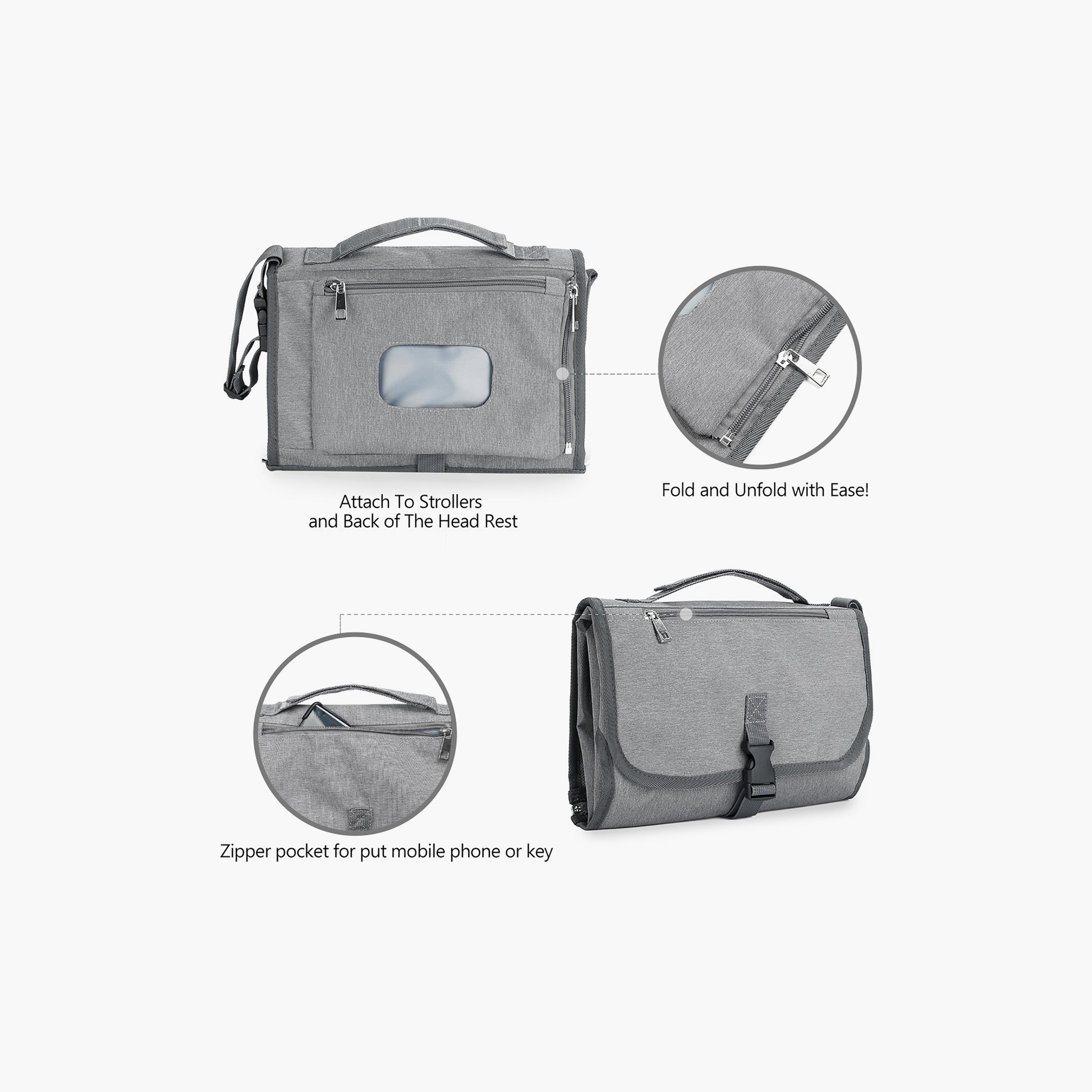 Little Story Diaper Changing Station Kit, Grey-baby-diapering-diaperbags-image-2