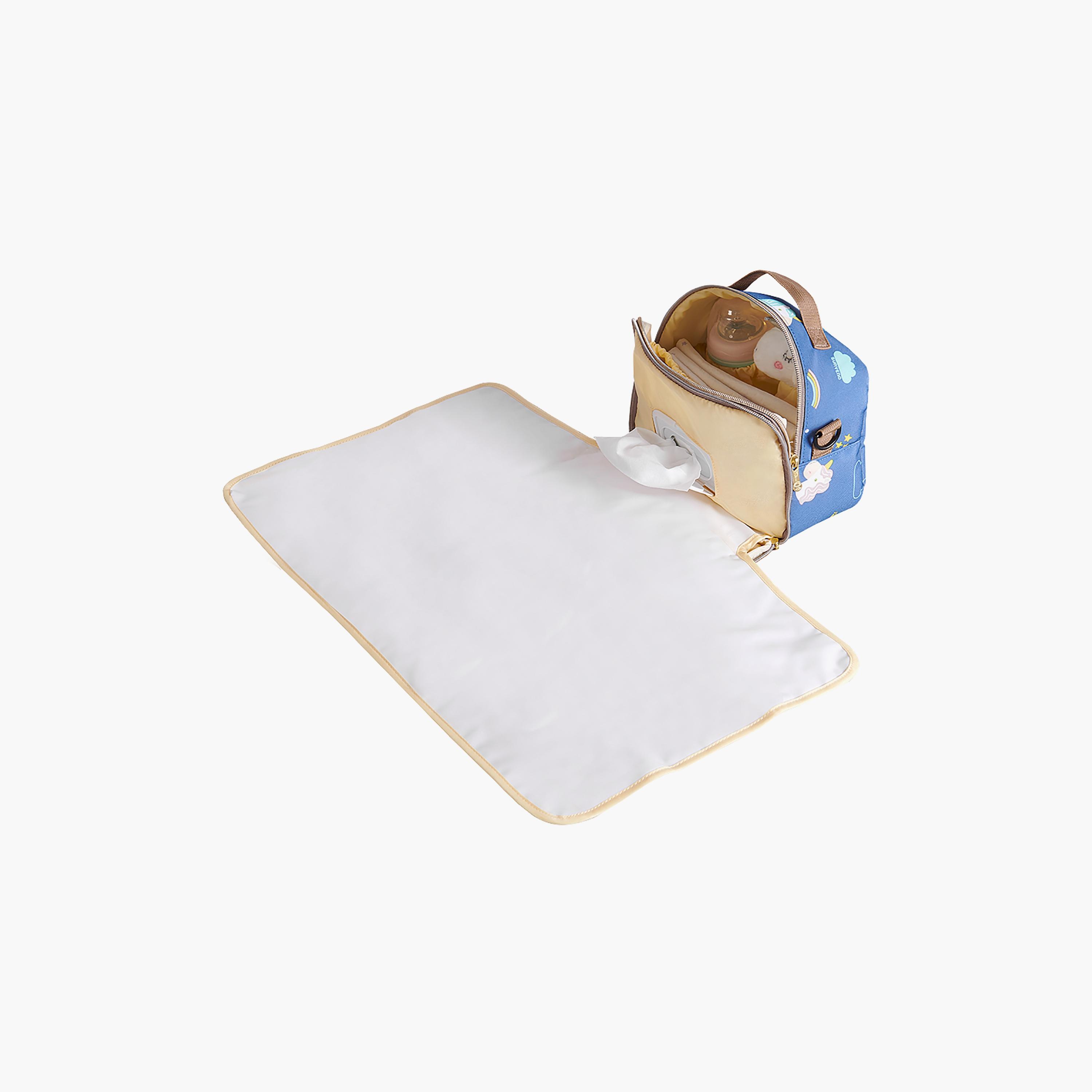 Sunveno Diaper Changing Clutch with Mat, Unicorn Blue-baby-diapering-diaperbags-image-1