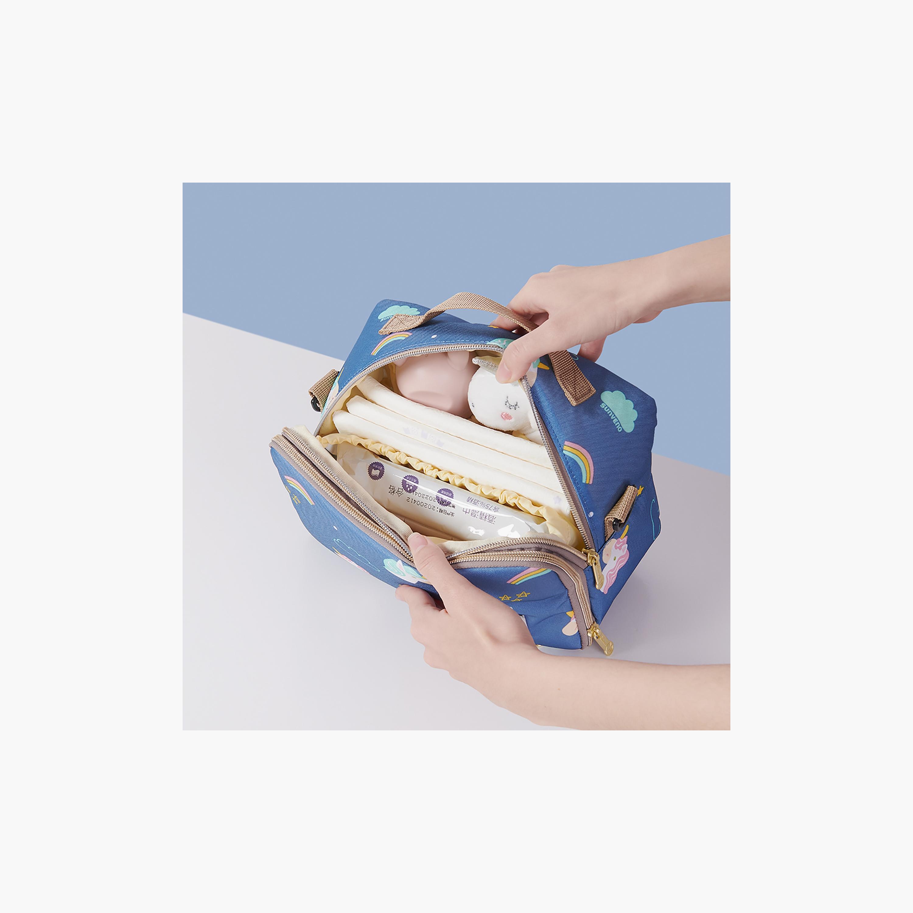 Sunveno Diaper Changing Clutch with Mat, Unicorn Blue-baby-diapering-diaperbags-image-3