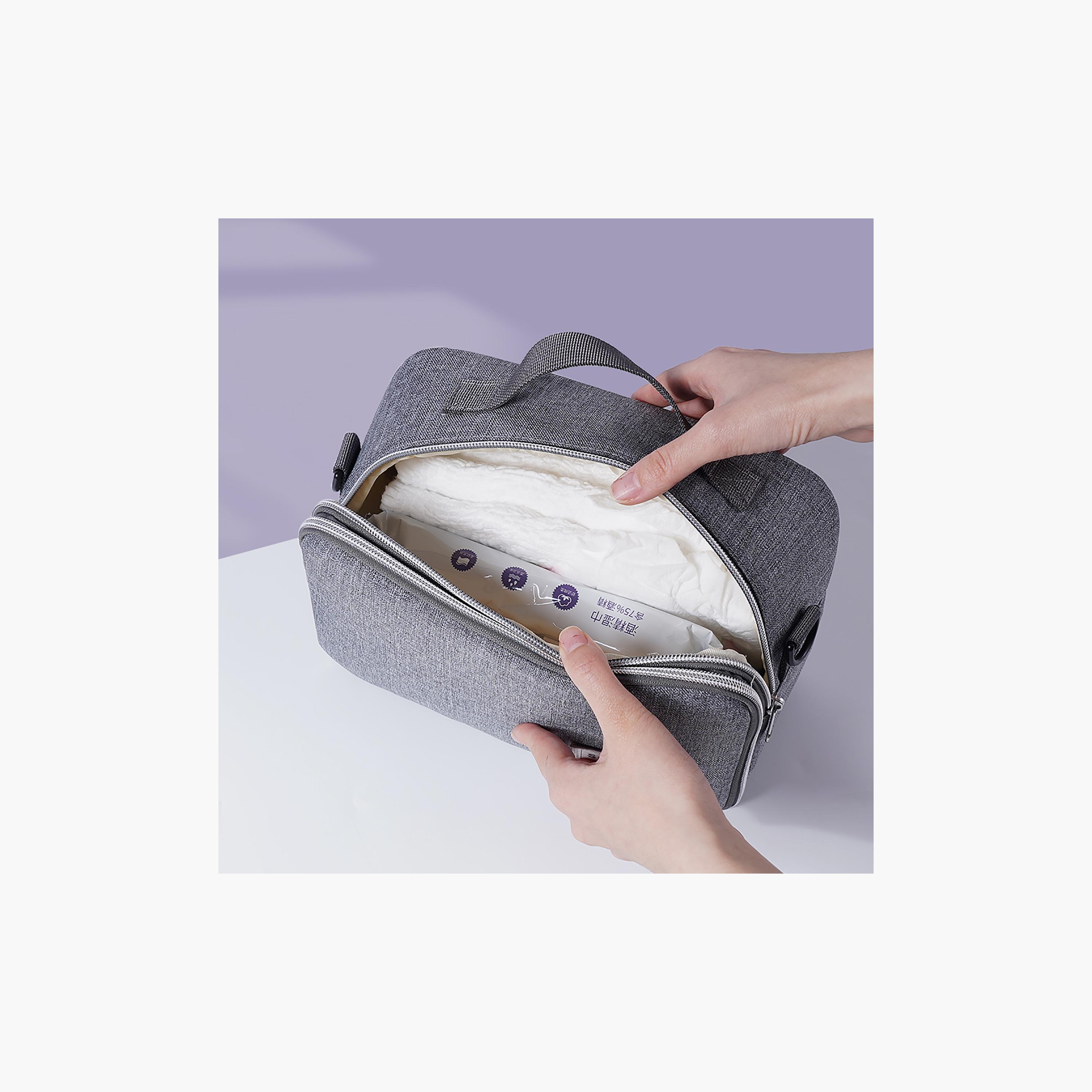 Sunveno Diaper Changing Clutch with Mat, Grey-baby-diapering-diaperbags-image-3