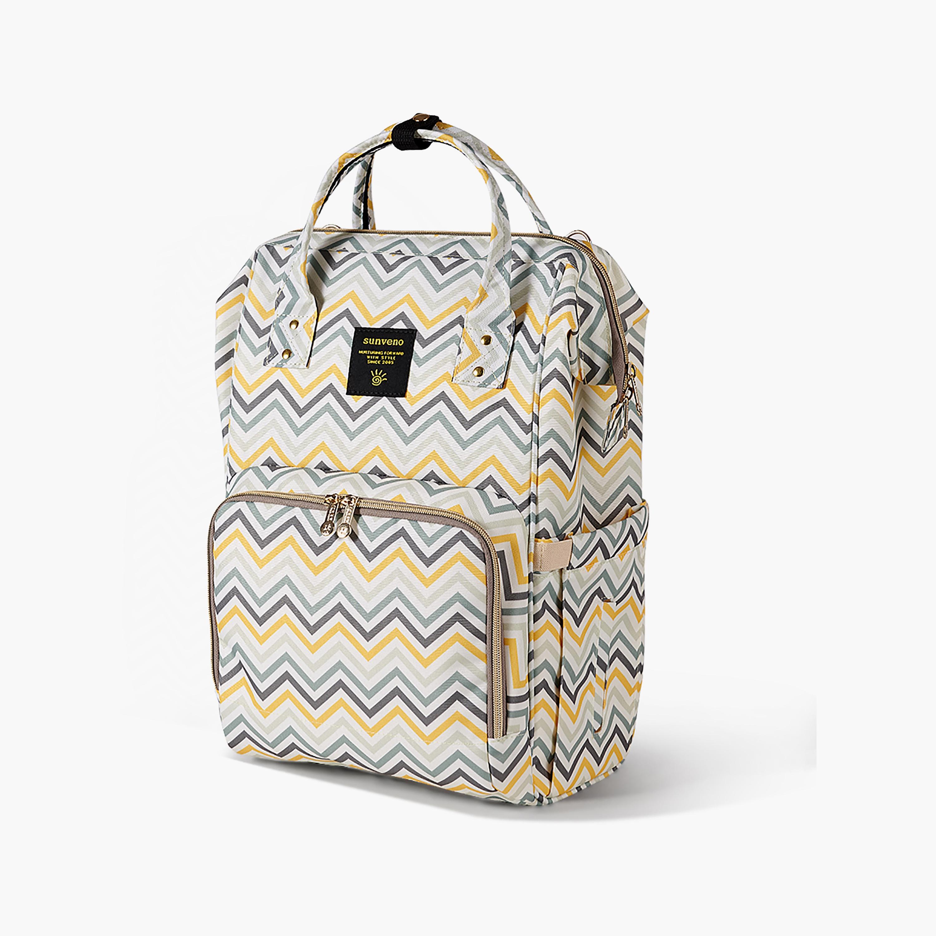Sunveno Diaper Bag, Yellow Wave-baby-diapering-diaperbags-image-1