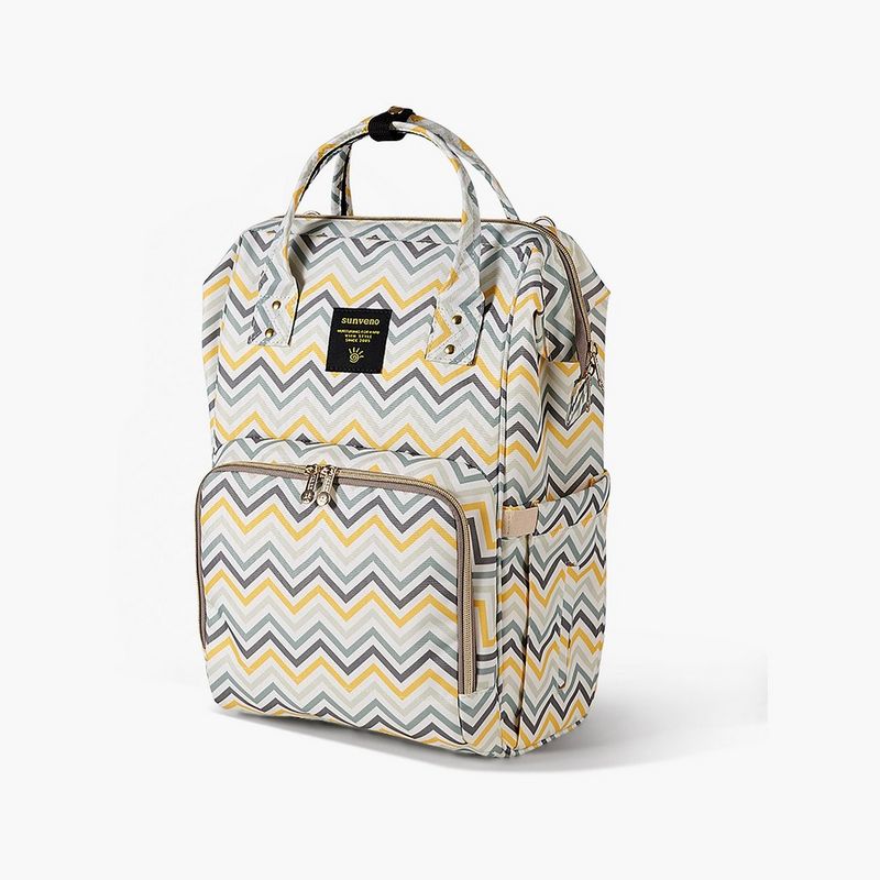 Sunveno Diaper Bag, Yellow Wave