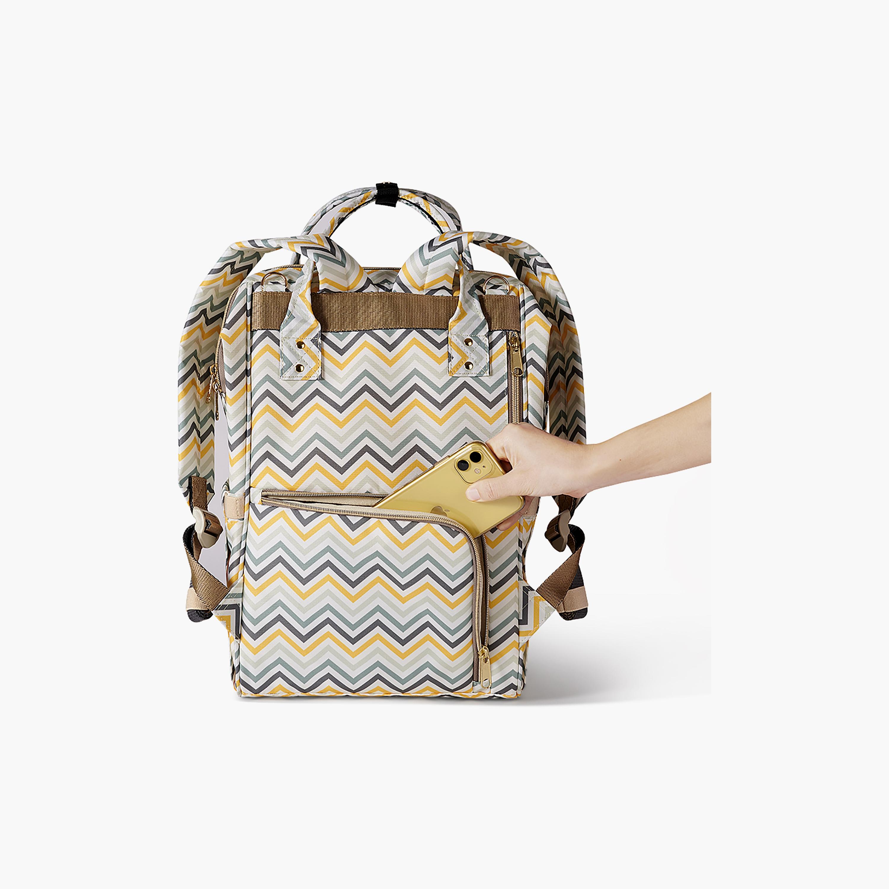 Sunveno Diaper Bag, Yellow Wave-baby-diapering-diaperbags-image-3