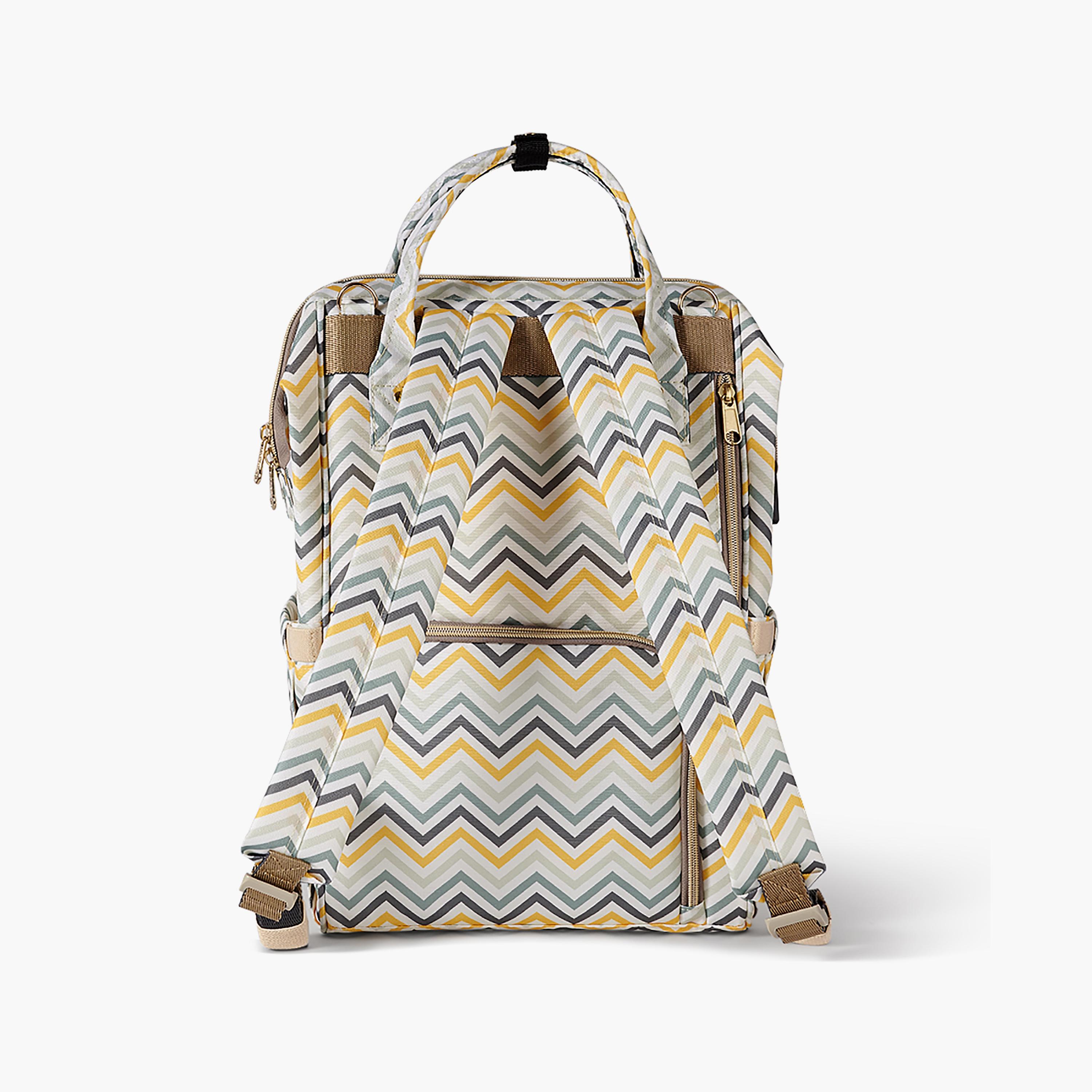 Sunveno Diaper Bag, Yellow Wave-baby-diapering-diaperbags-image-5