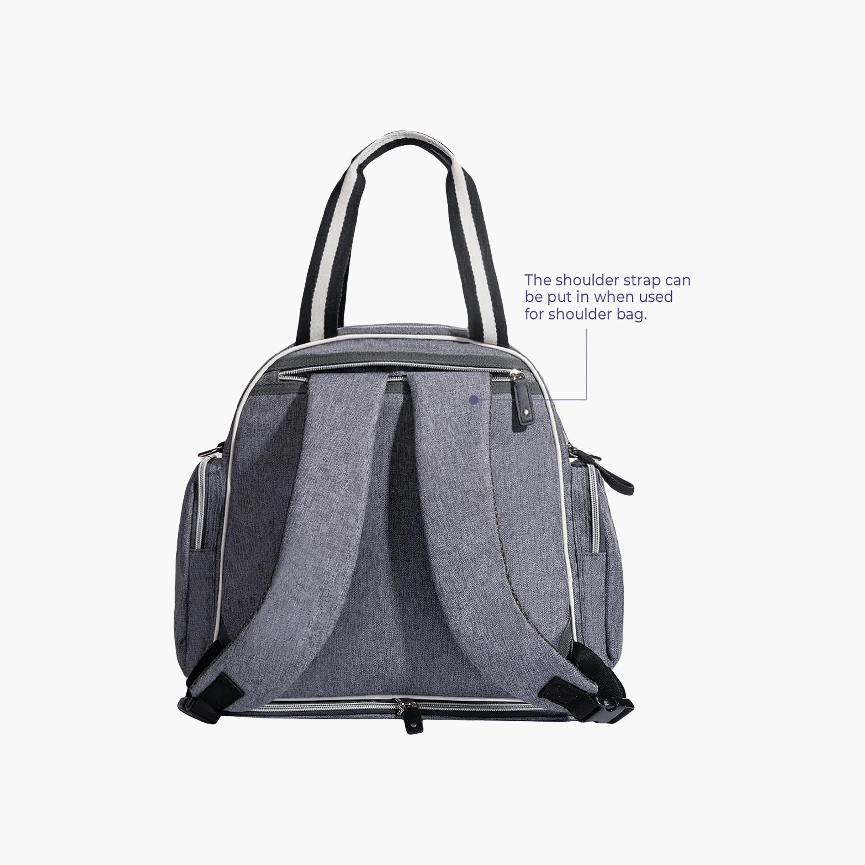 Sunveno Signature Maternity Diaper Bag, Grey-baby-diapering-diaperbags-image-2
