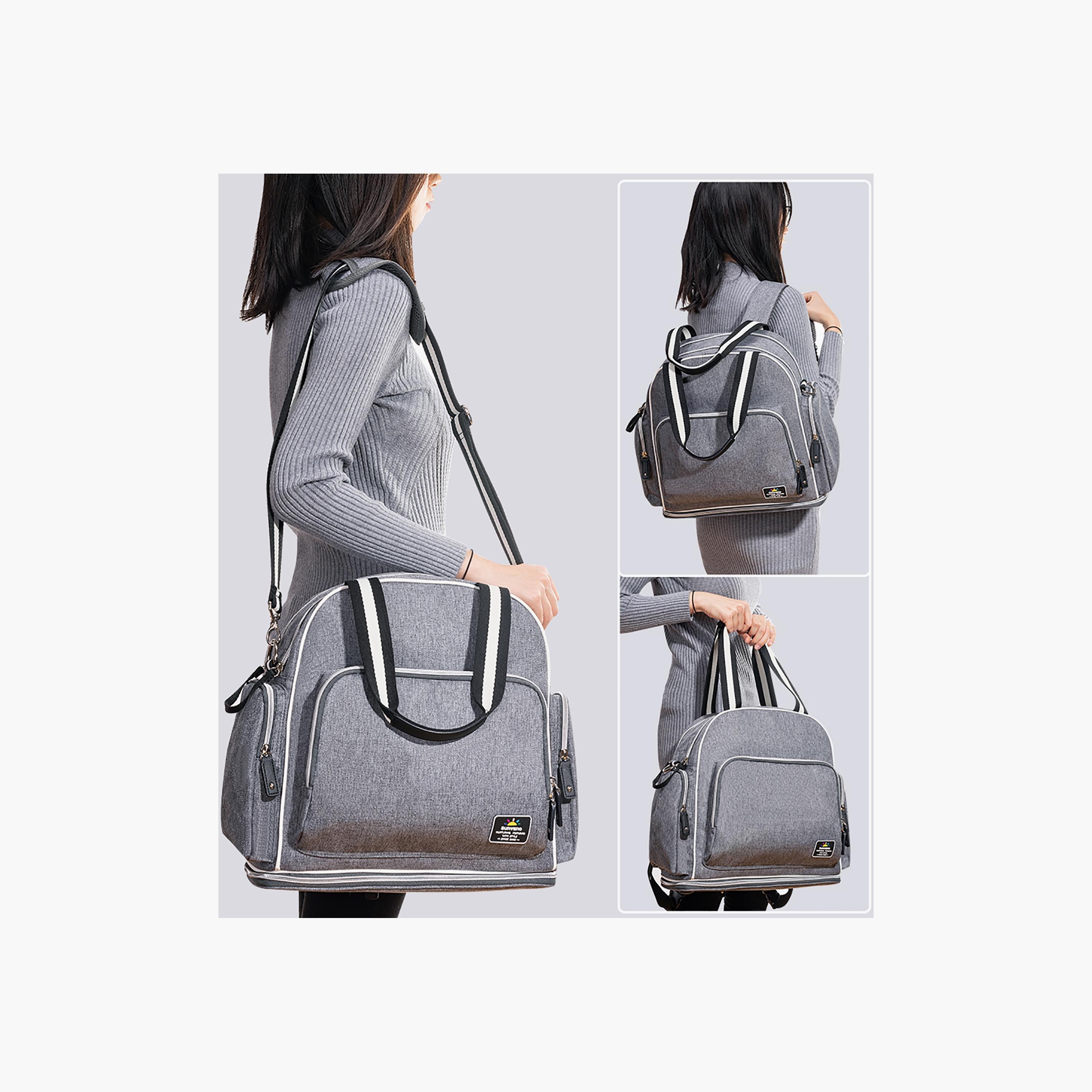 Sunveno Signature Maternity Diaper Bag, Grey-baby-diapering-diaperbags-image-5