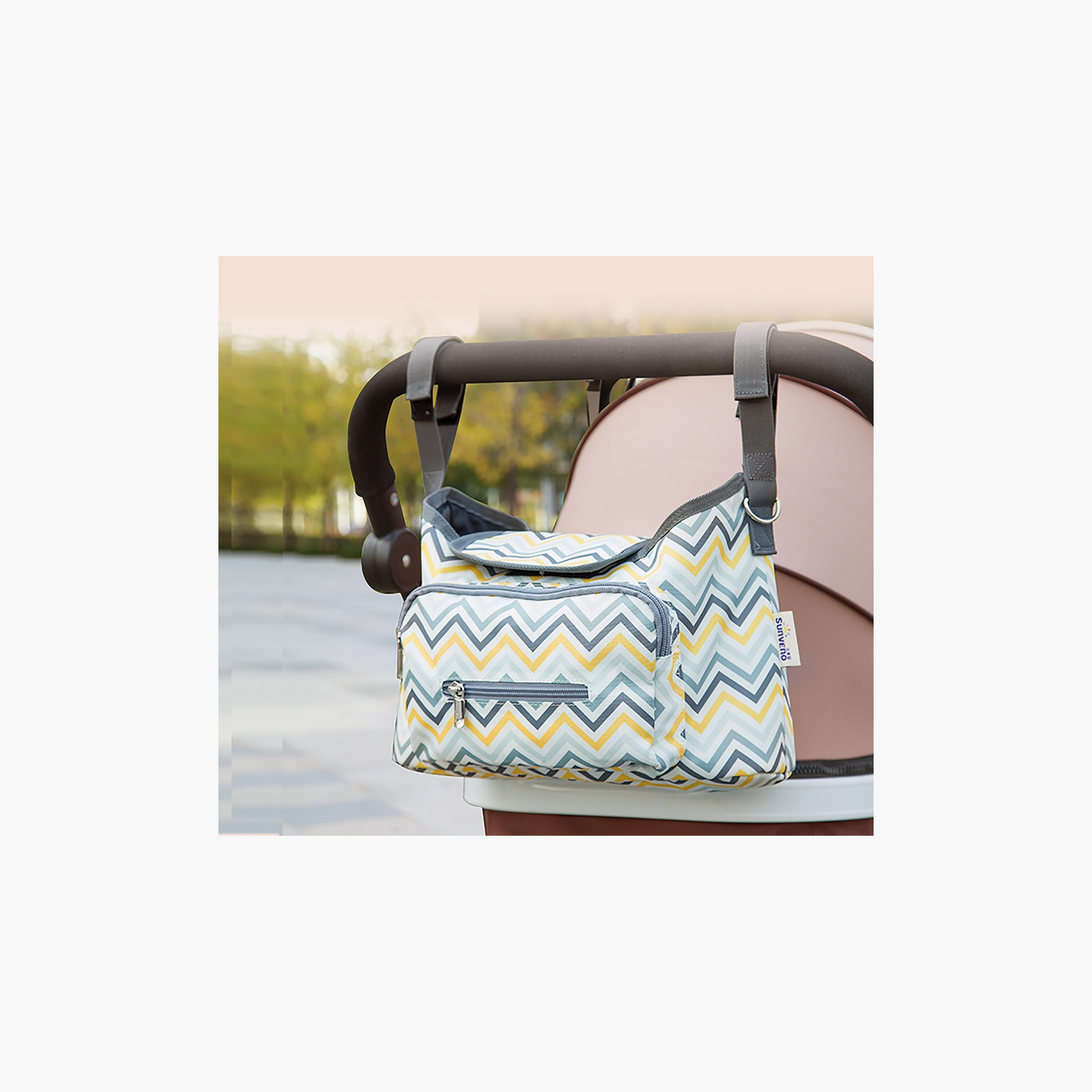 Sunveno Baby Stroller Organizer Bag, Yellow Wave-baby-diapering-diaperbags-image-4
