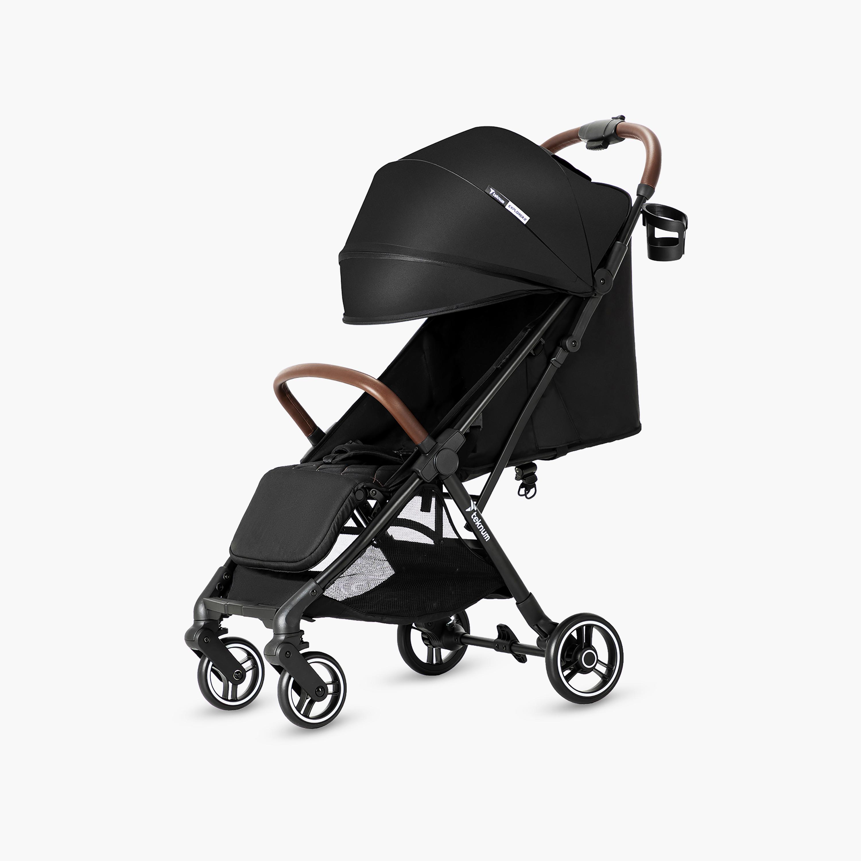 Teknum Travel EXPLORER 2 AutoFold Stroller, Black-baby-gear-strollersandprams-strollers-image-1