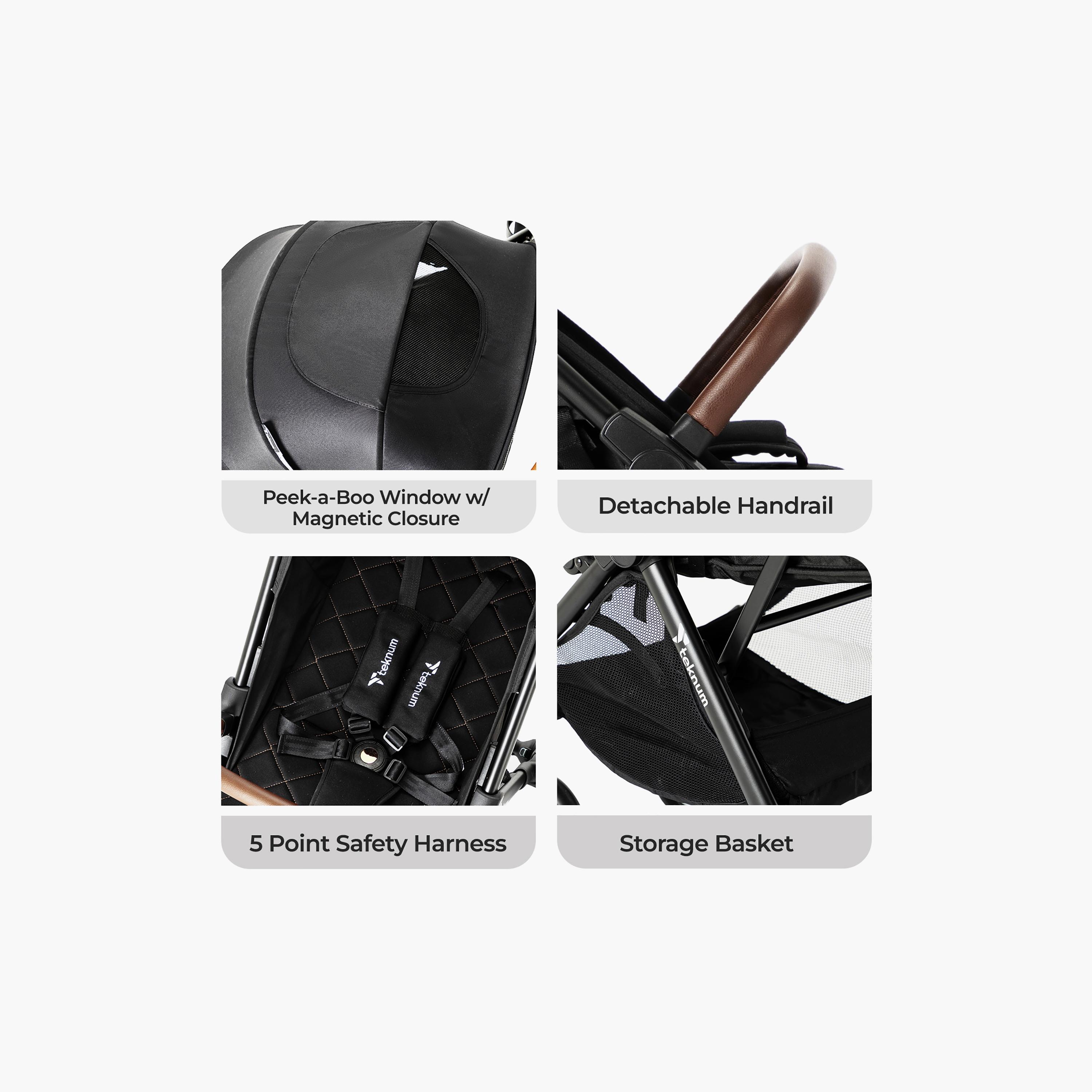 Teknum Travel EXPLORER 2 AutoFold Stroller, Black-baby-gear-strollersandprams-strollers-image-2