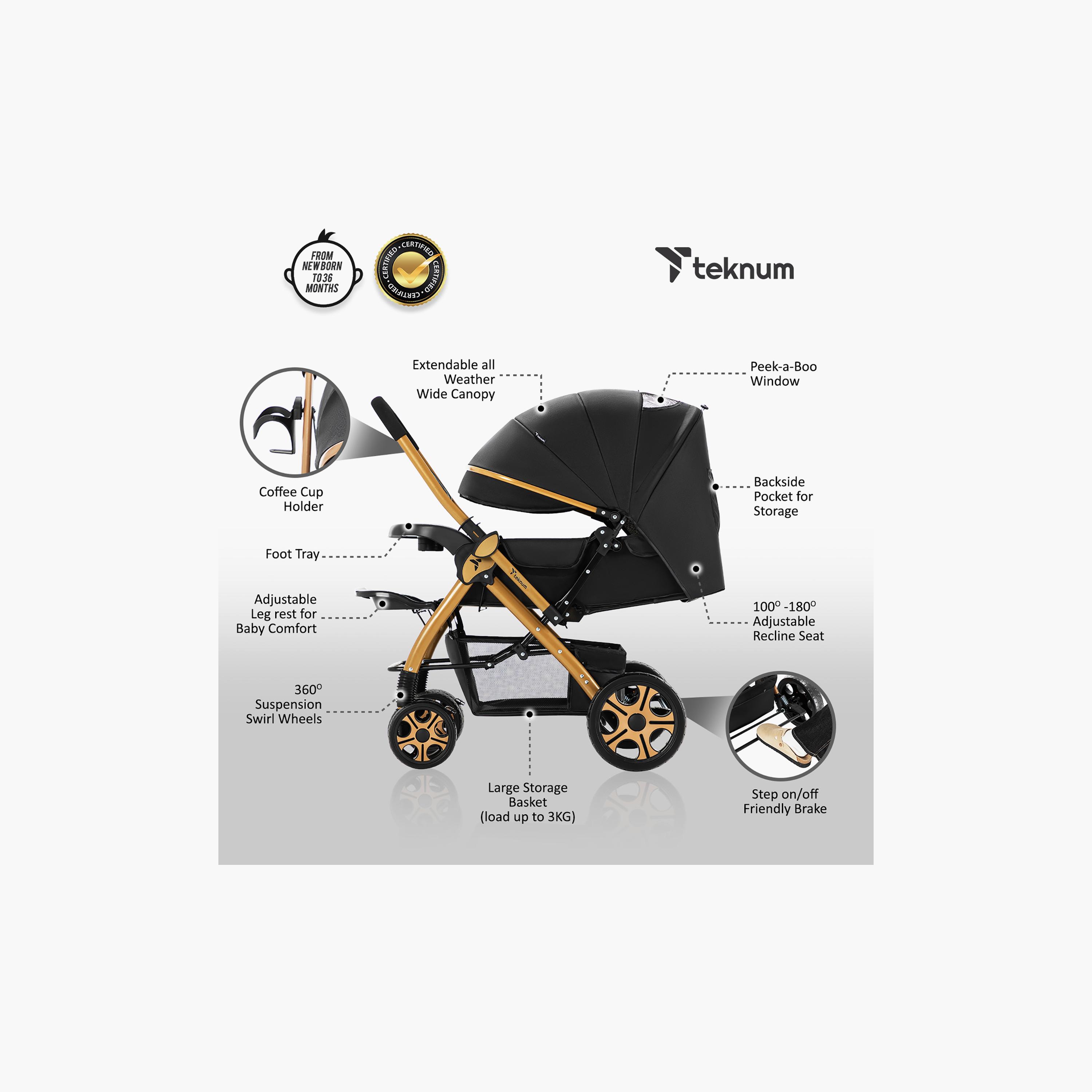 Teknum Reversible Trip2 Stroller-baby-gear-strollersandprams-strollers-image-3