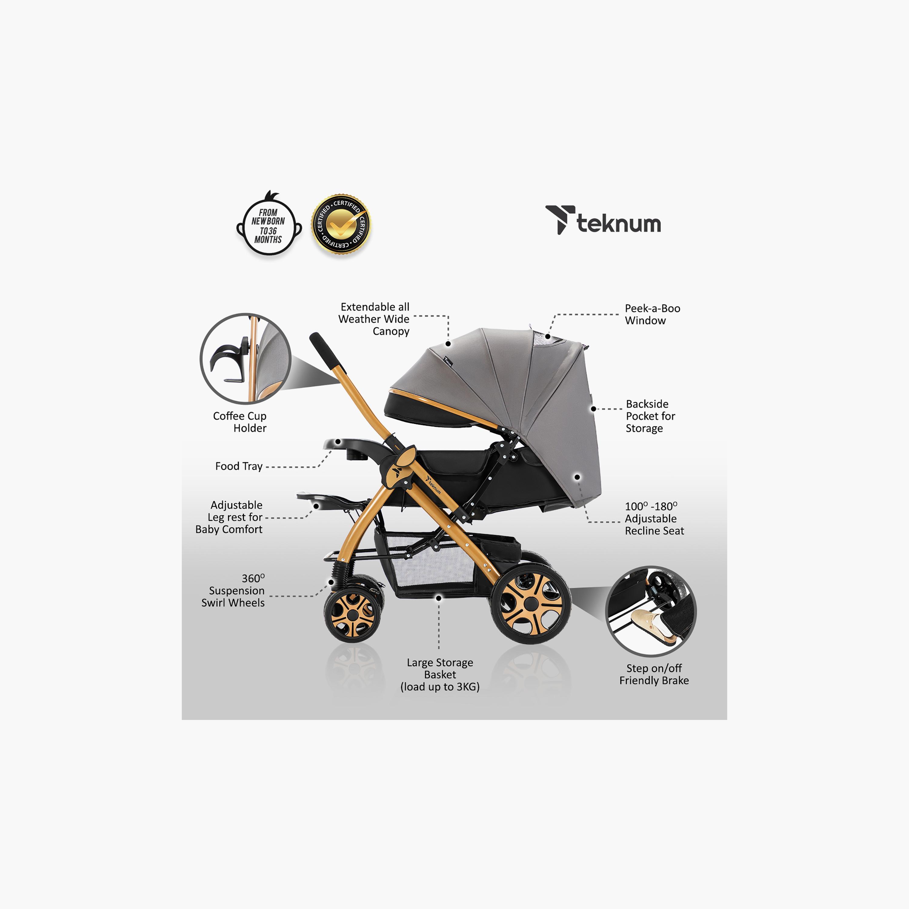 Teknum Reversible Trip2 Stroller-baby-gear-strollersandprams-strollers-image-8
