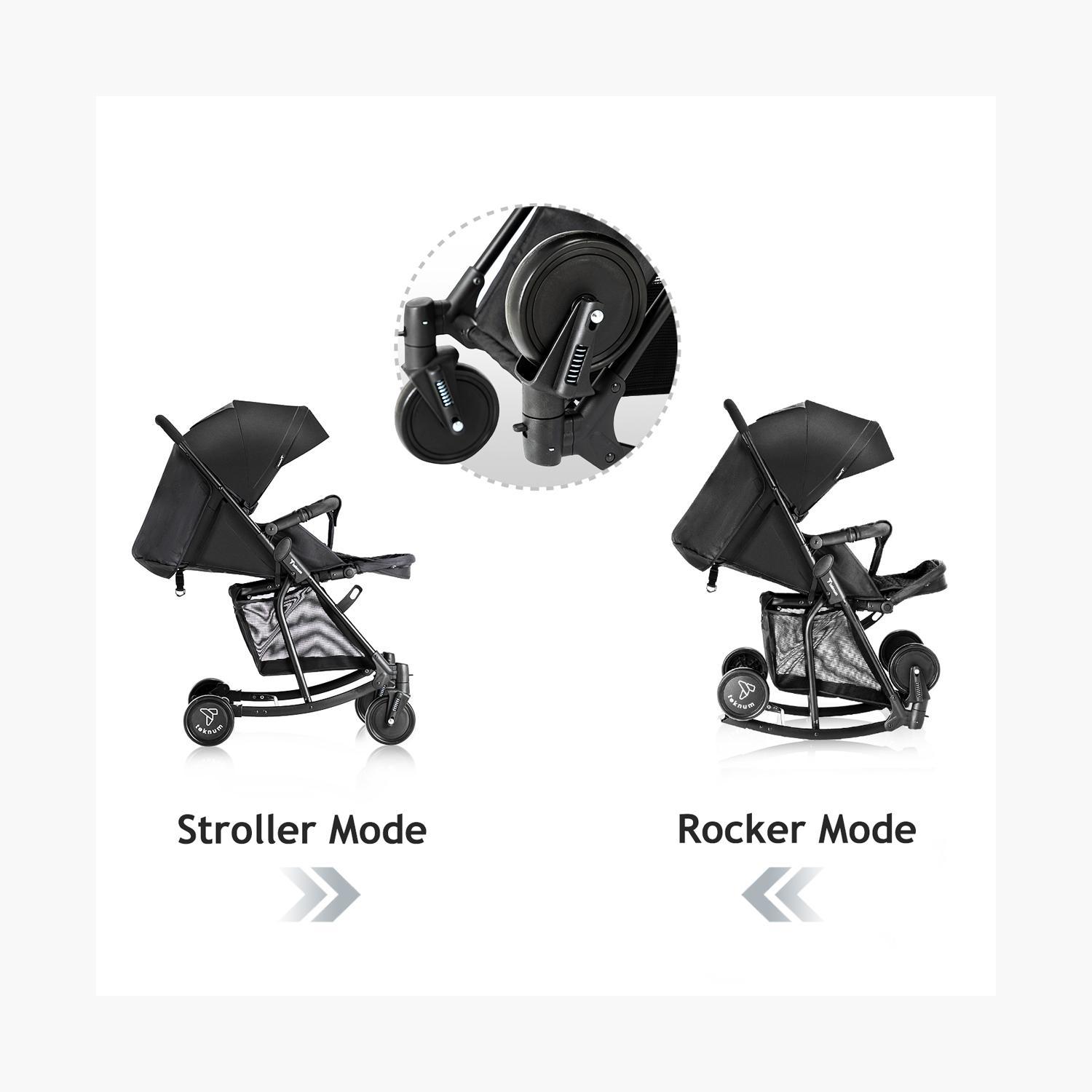 Teknum 2-In-1 Glide Comfort Stroller with Adjustable Canopy - Black-baby-gear-strollersandprams-strollers-image-11