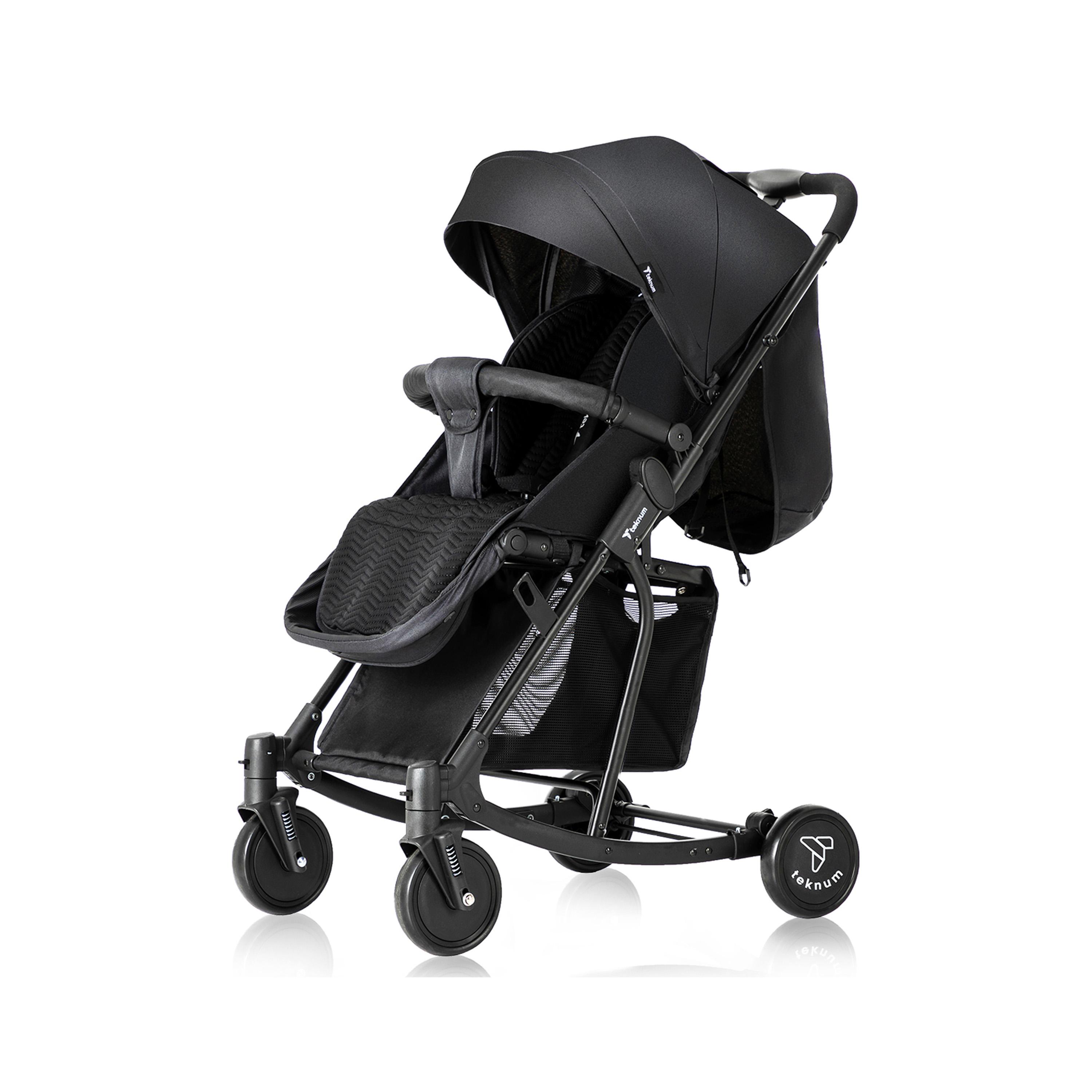 Teknum 2-In-1 Glide Comfort Stroller with Adjustable Canopy - Black-baby-gear-strollersandprams-strollers-image-1