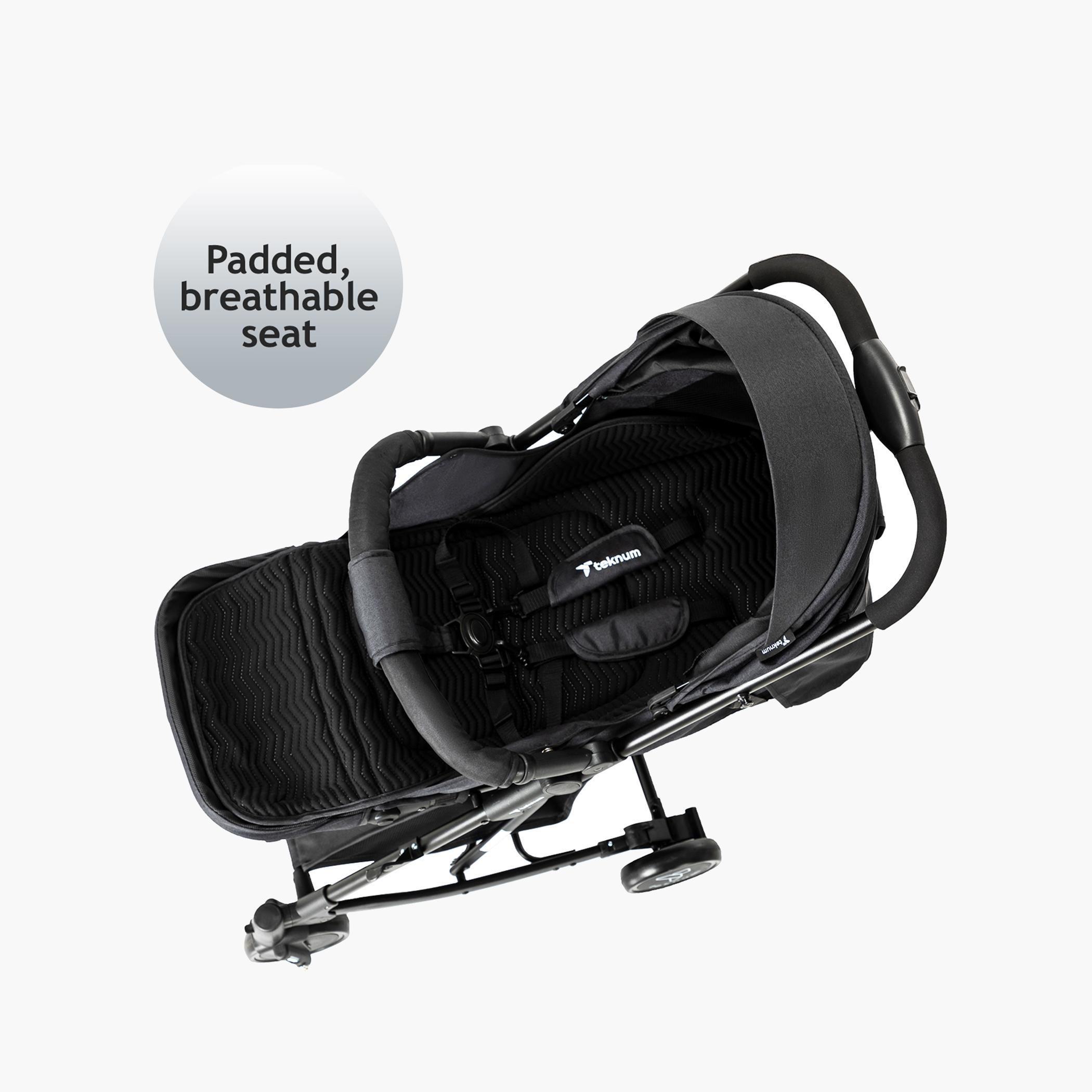 Teknum 2-In-1 Glide Comfort Stroller with Adjustable Canopy - Black-baby-gear-strollersandprams-strollers-image-6
