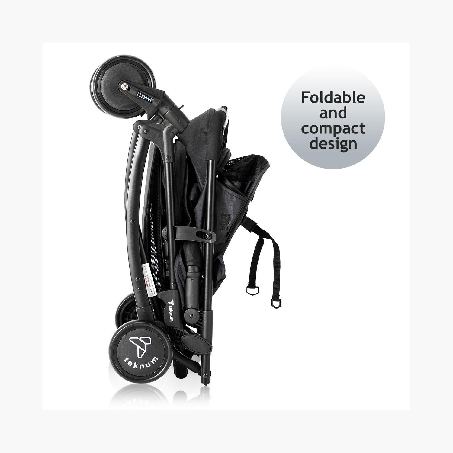 Teknum 2-In-1 Glide Comfort Stroller with Adjustable Canopy - Black-baby-gear-strollersandprams-strollers-image-8