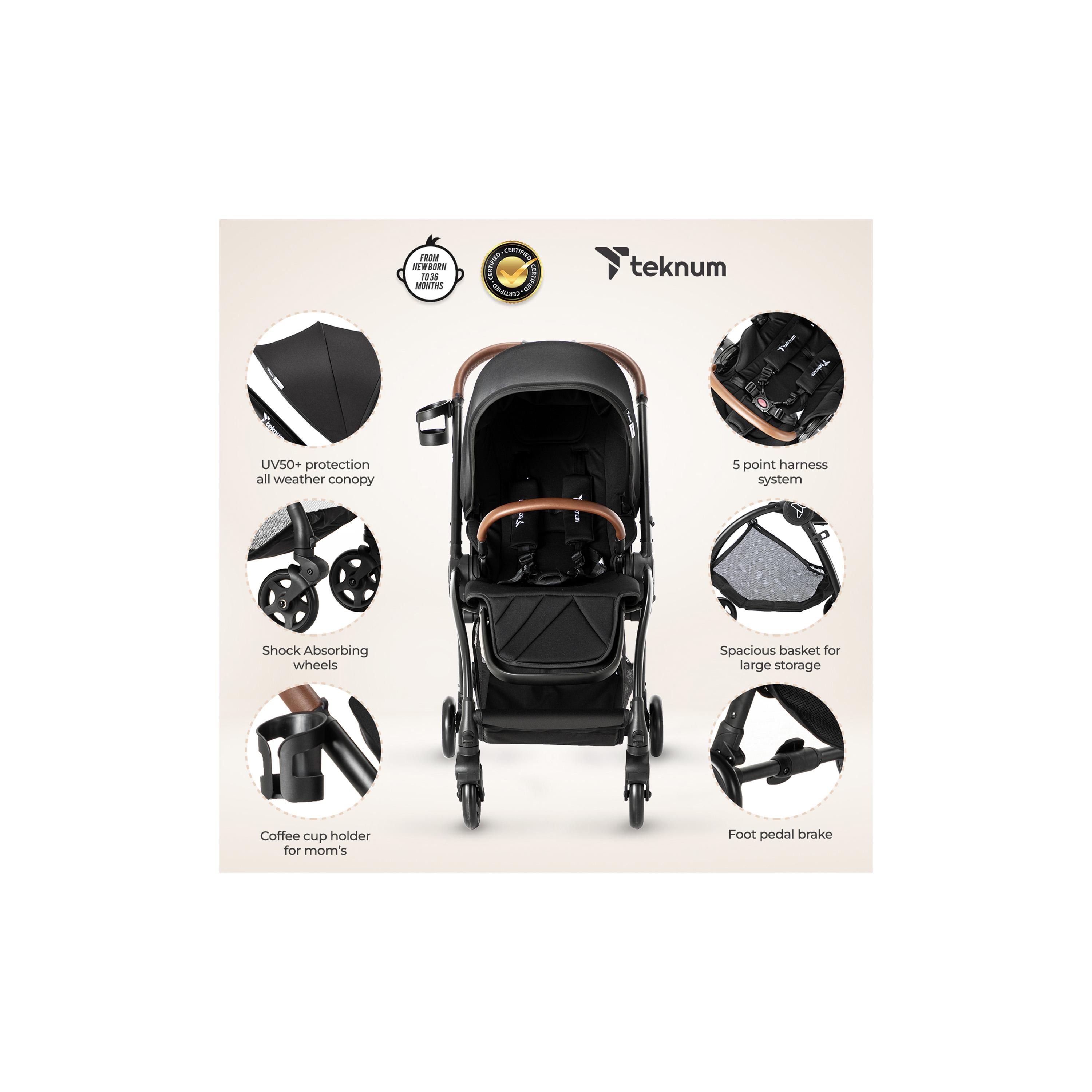 Teknum Travel STROLL 2 Stroller, Black-baby-gear-strollersandprams-strollers-image-19