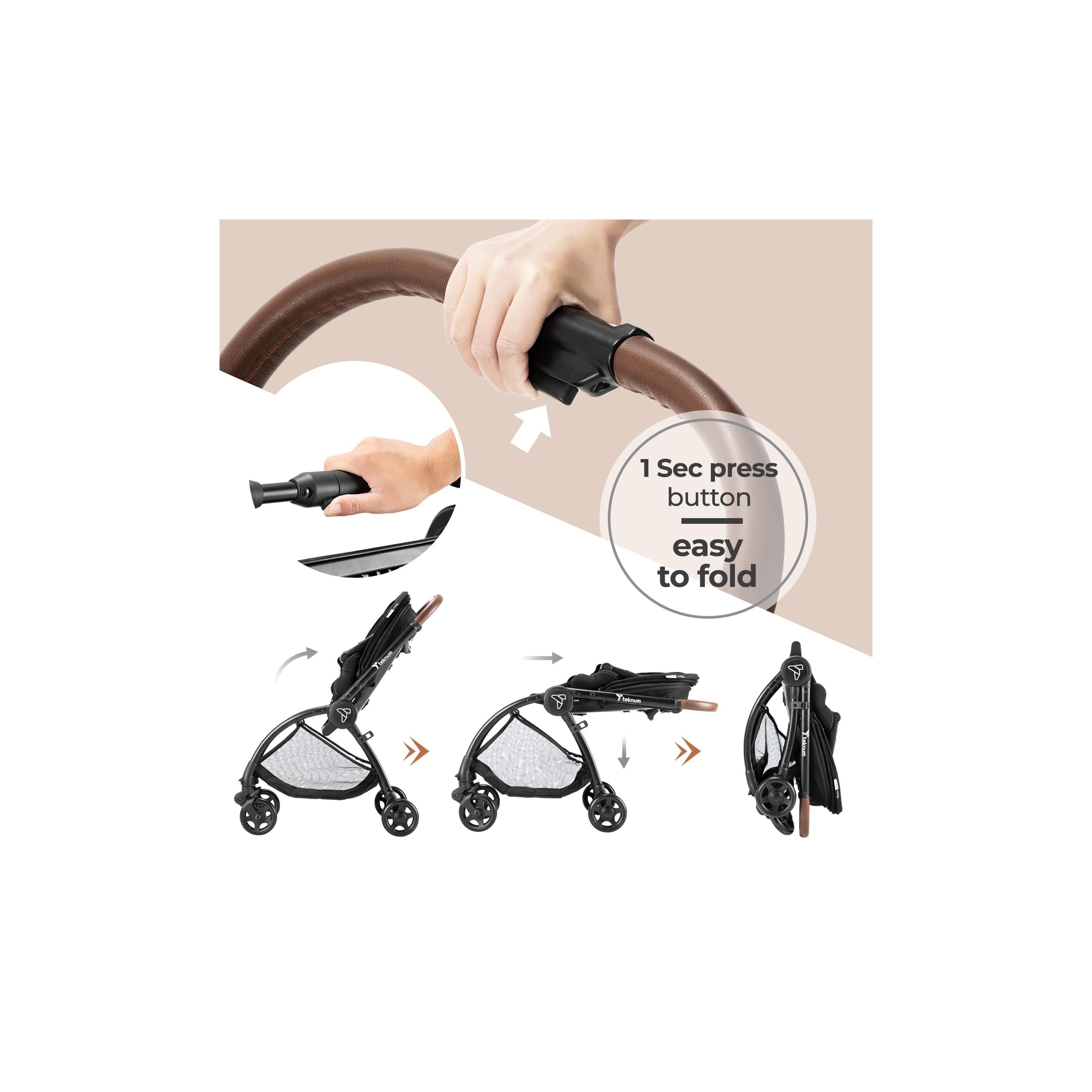 Teknum Travel STROLL 2 Stroller, Black-baby-gear-strollersandprams-strollers-image-6