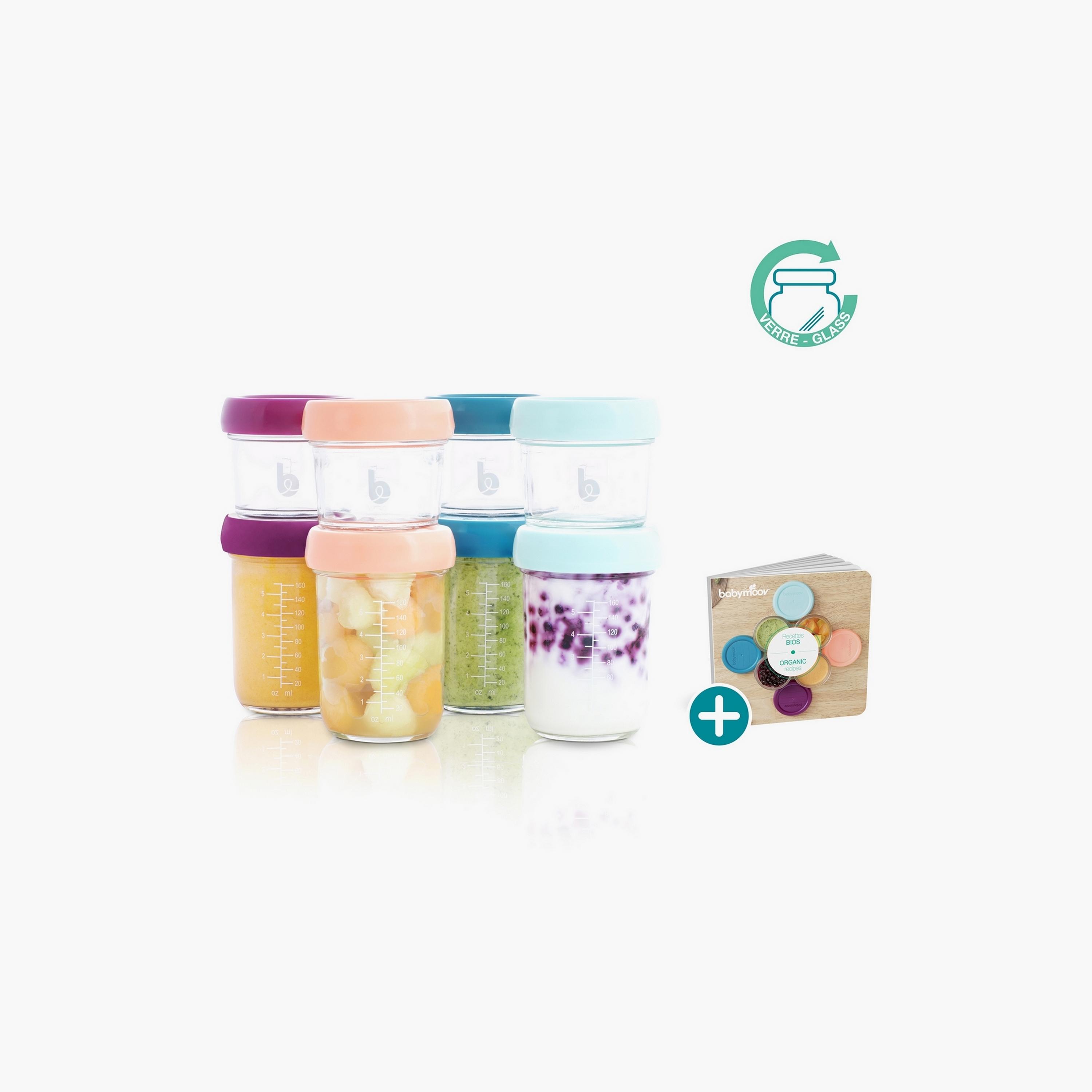 Babymoov 8-Piece Glass Baby Bowls, (4  x 240 ml + 4 X 120 ml)-baby-feeding-mealtimeessentials-image-1