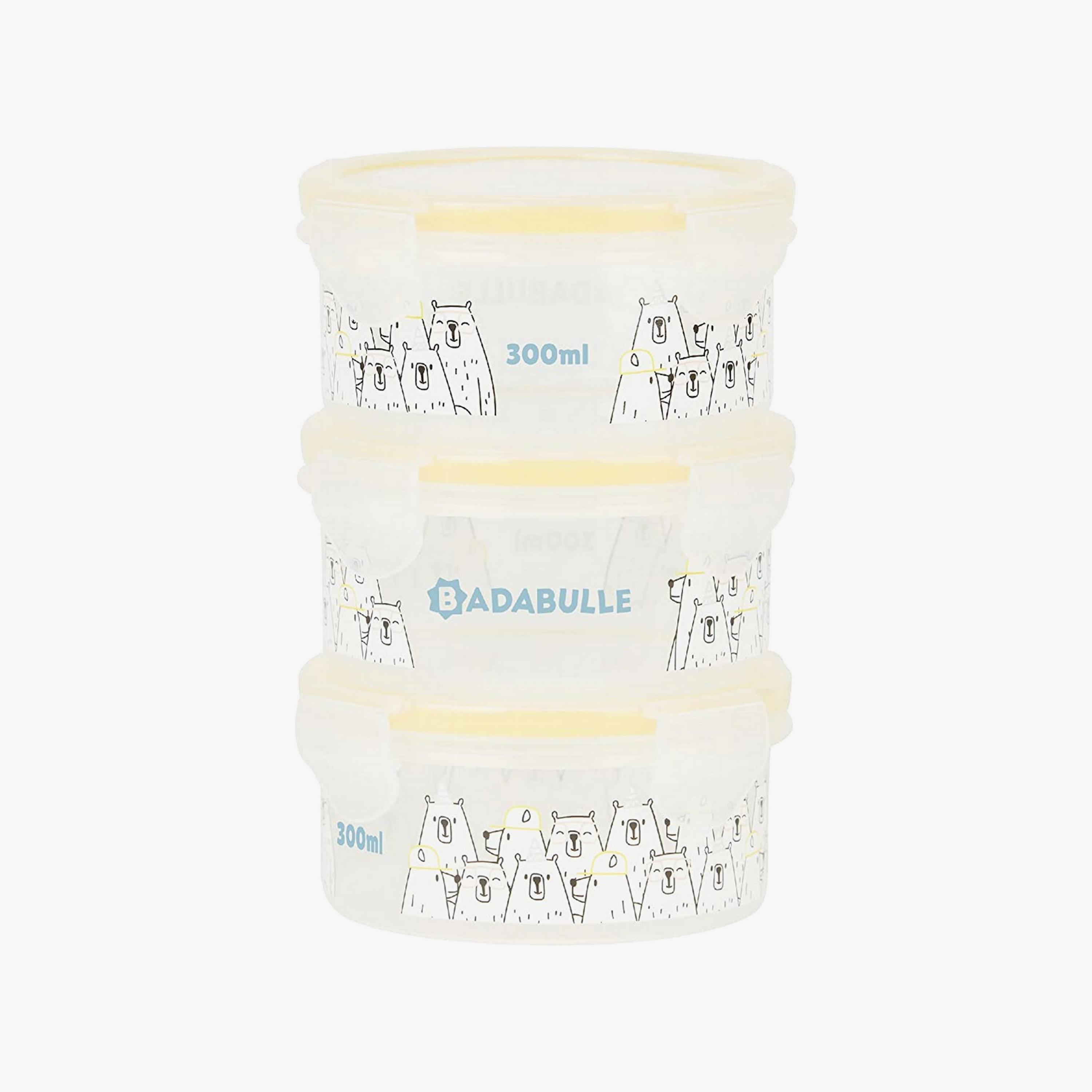 Badabulle 3-Piece MaxiBox storage container, 300 ml-baby-feeding-mealtimeessentials-image-1