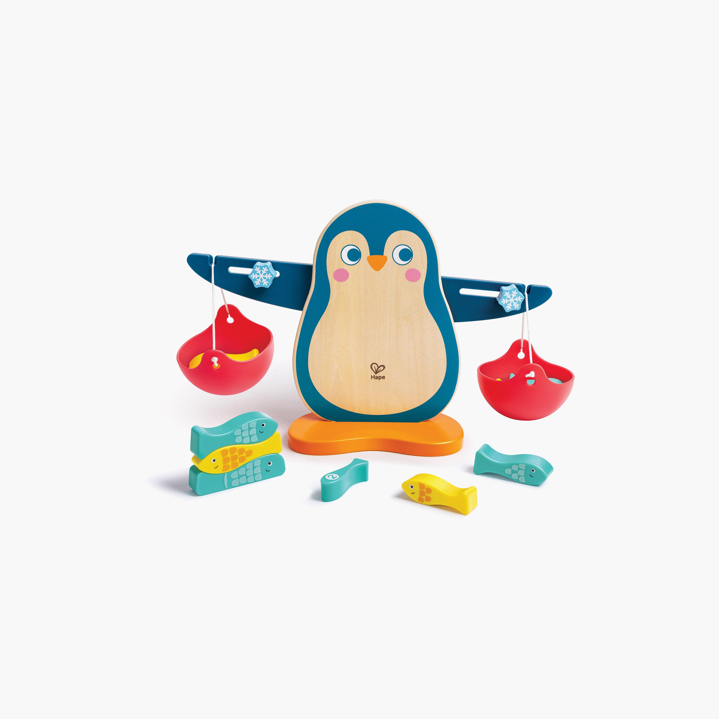 Hape 13-Piece Wooden Penguin Balance Math & Counting Scale-toys-playfigures-actionfigures-image-1