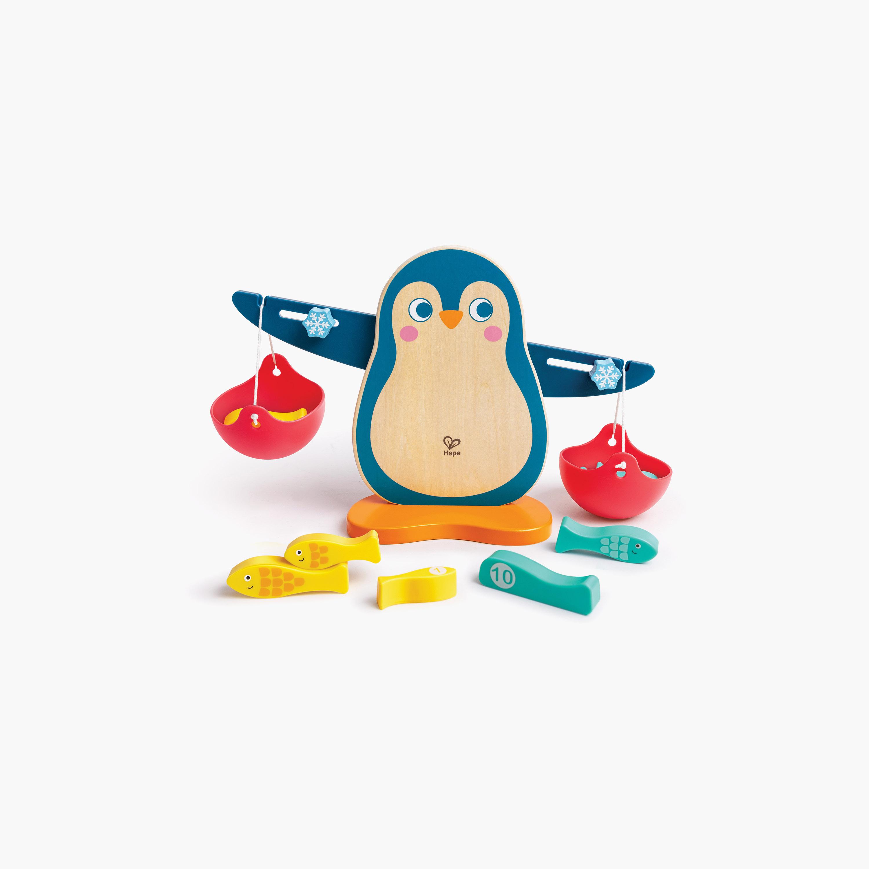 Hape 13-Piece Wooden Penguin Balance Math & Counting Scale-toys-playfigures-actionfigures-image-2