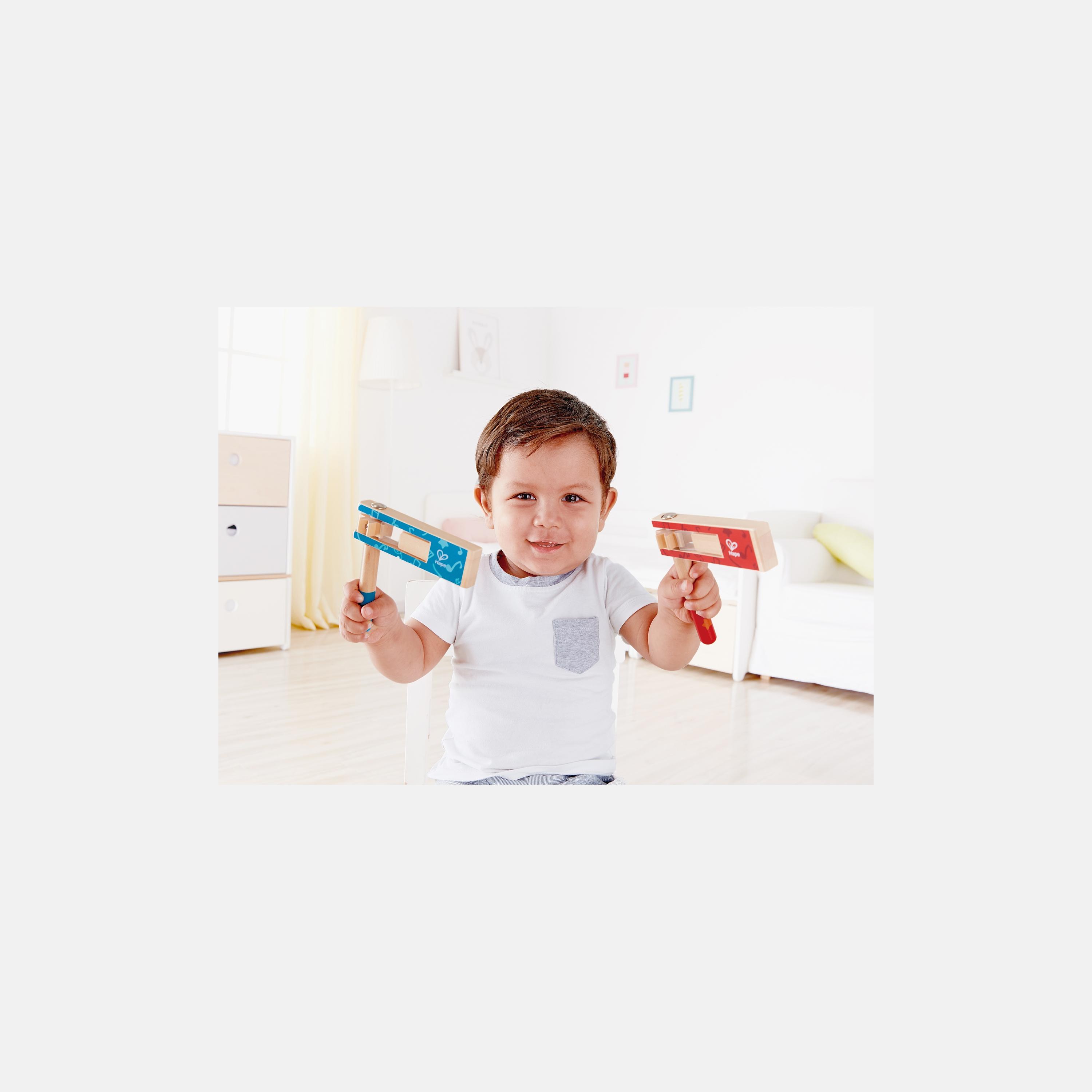Hape Cheer-along Noisemakers, Blue-toys-babyandtoddlertoys-lightsandmusicaltoys-image-2