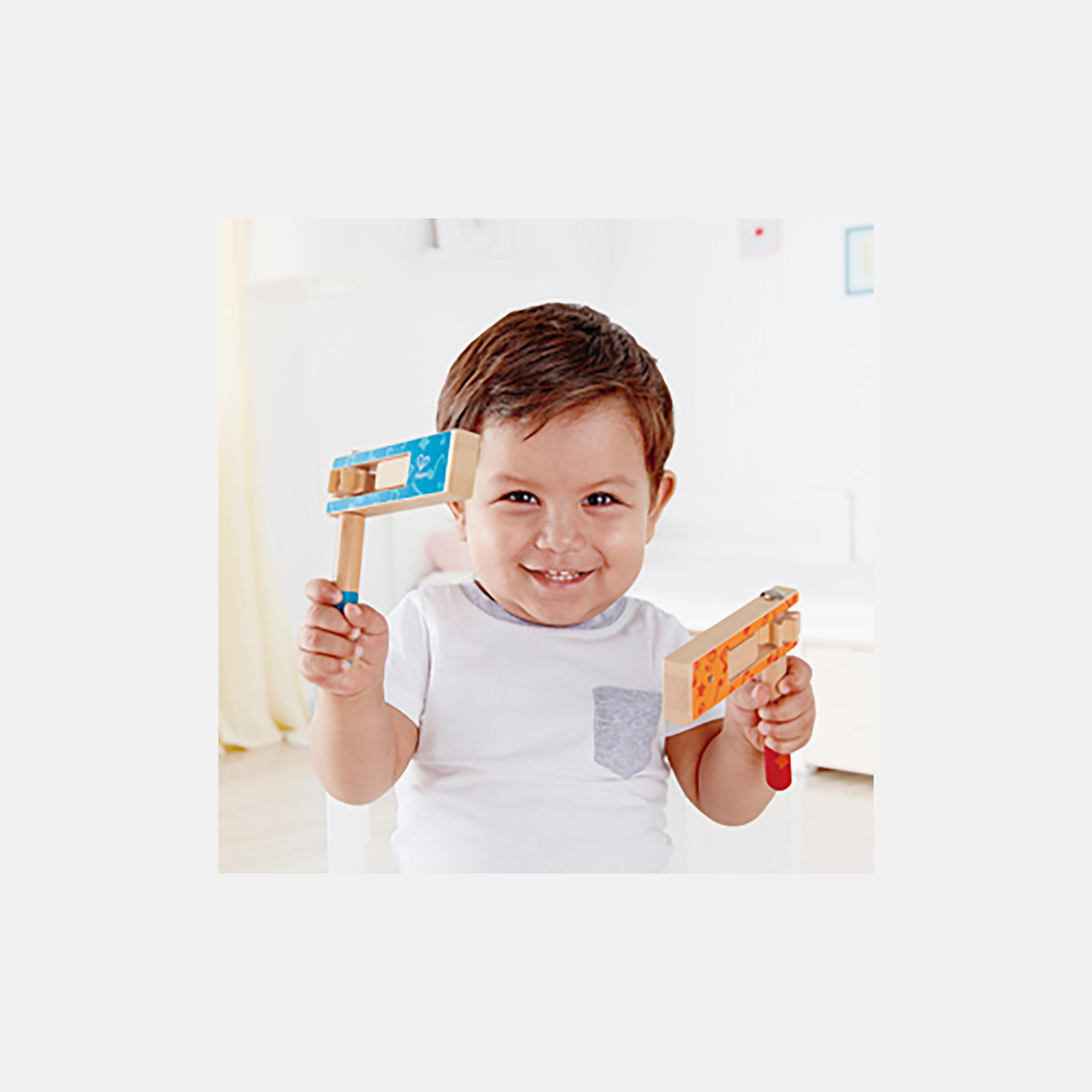 Hape Cheer-along Noisemakers, Blue-toys-babyandtoddlertoys-lightsandmusicaltoys-image-3