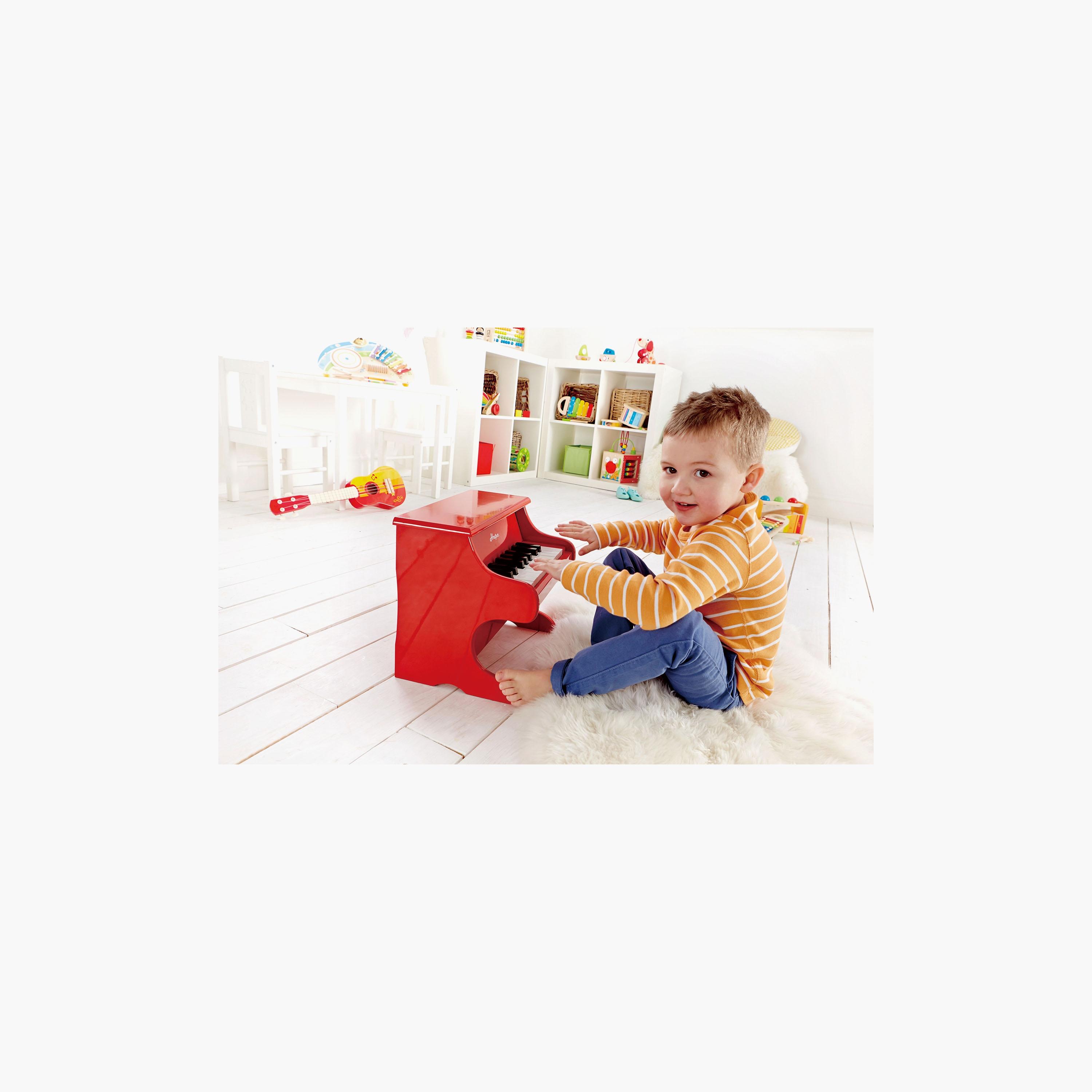 Hape Mini Playful Piano Musical Instrument, Red-toys-educational-musicaltoys-image-2