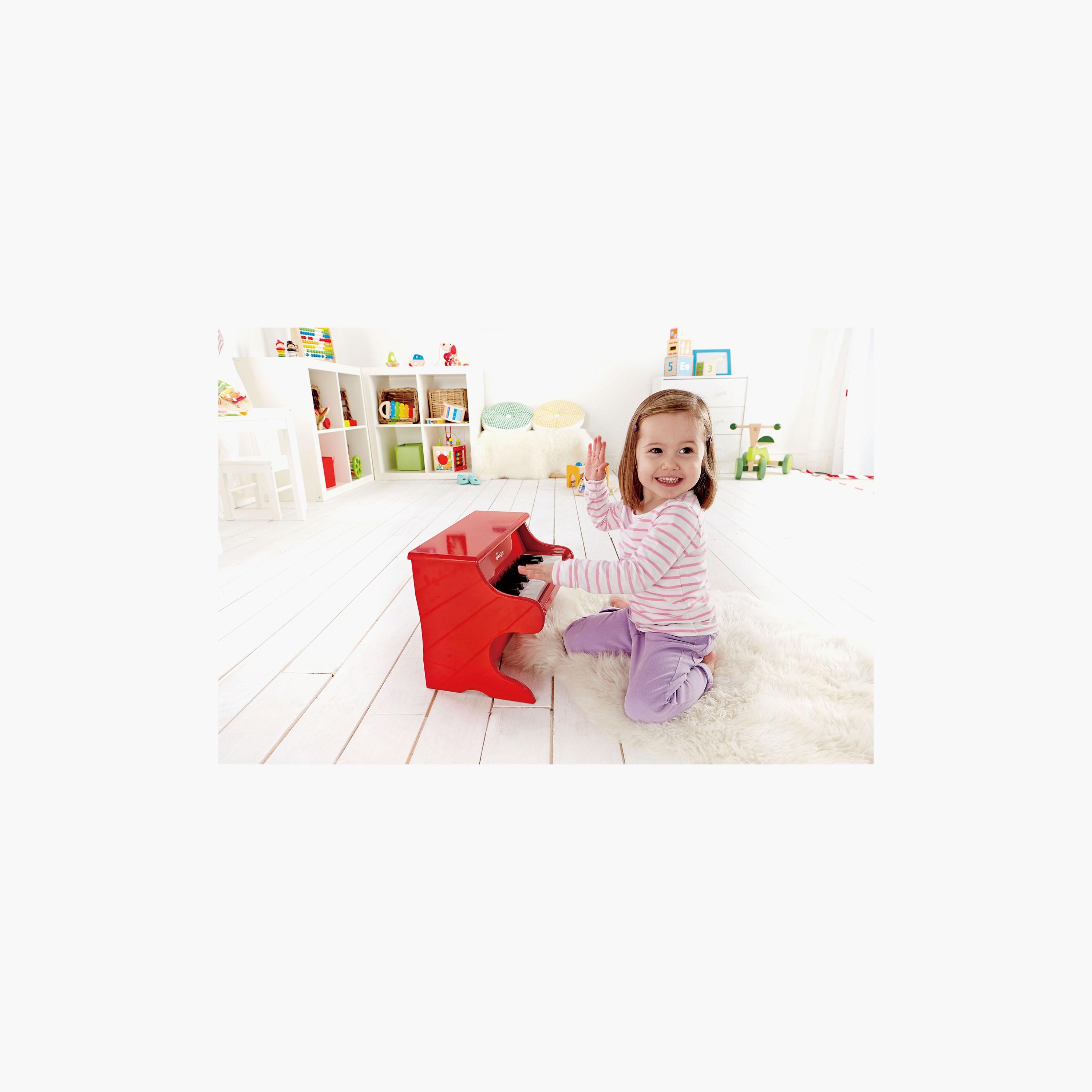 Hape Mini Playful Piano Musical Instrument, Red-toys-educational-musicaltoys-image-4