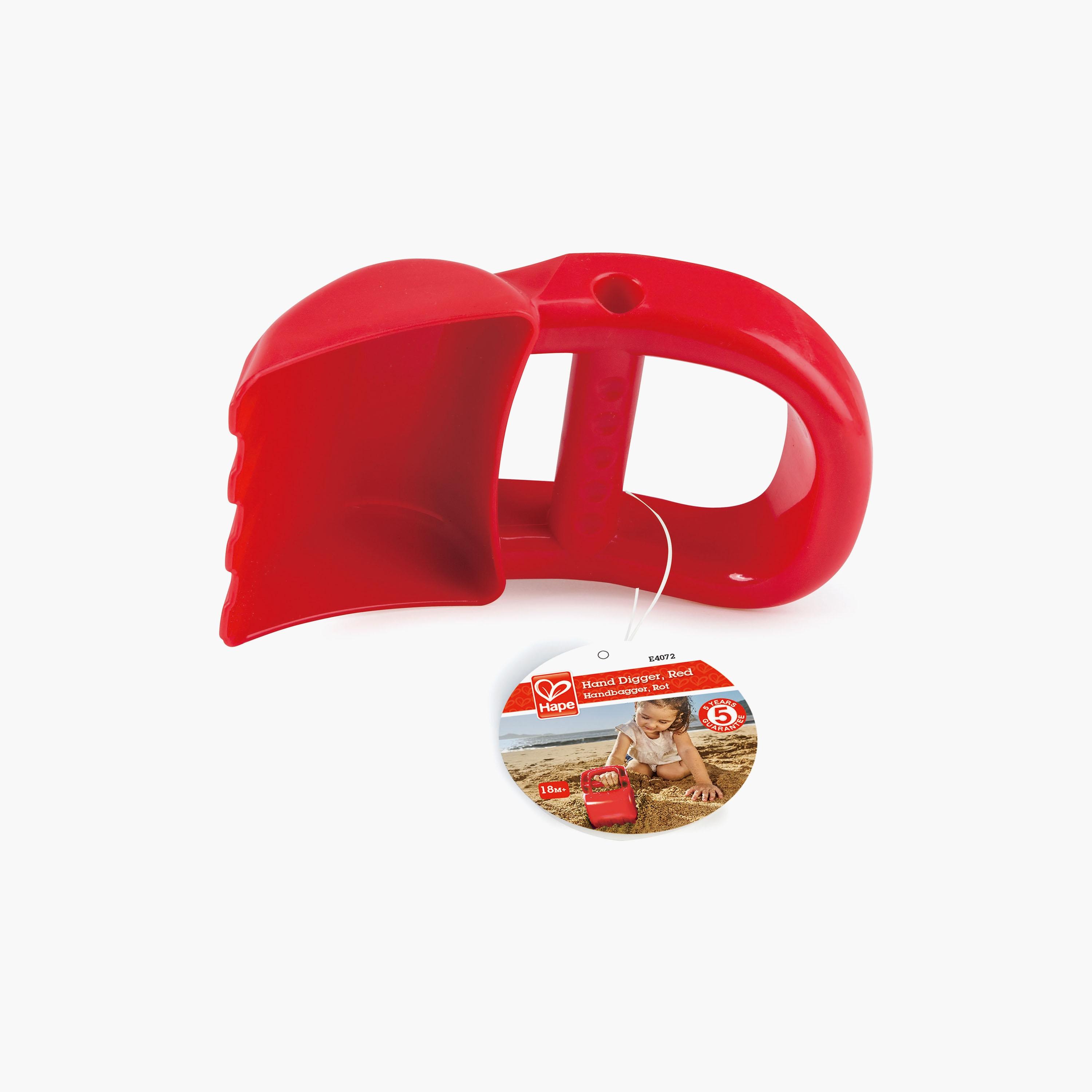 Hape Hand Digger Sand & Beach Toy, Red-toys-outdoor-poolandbeach-beachtoys-image-4