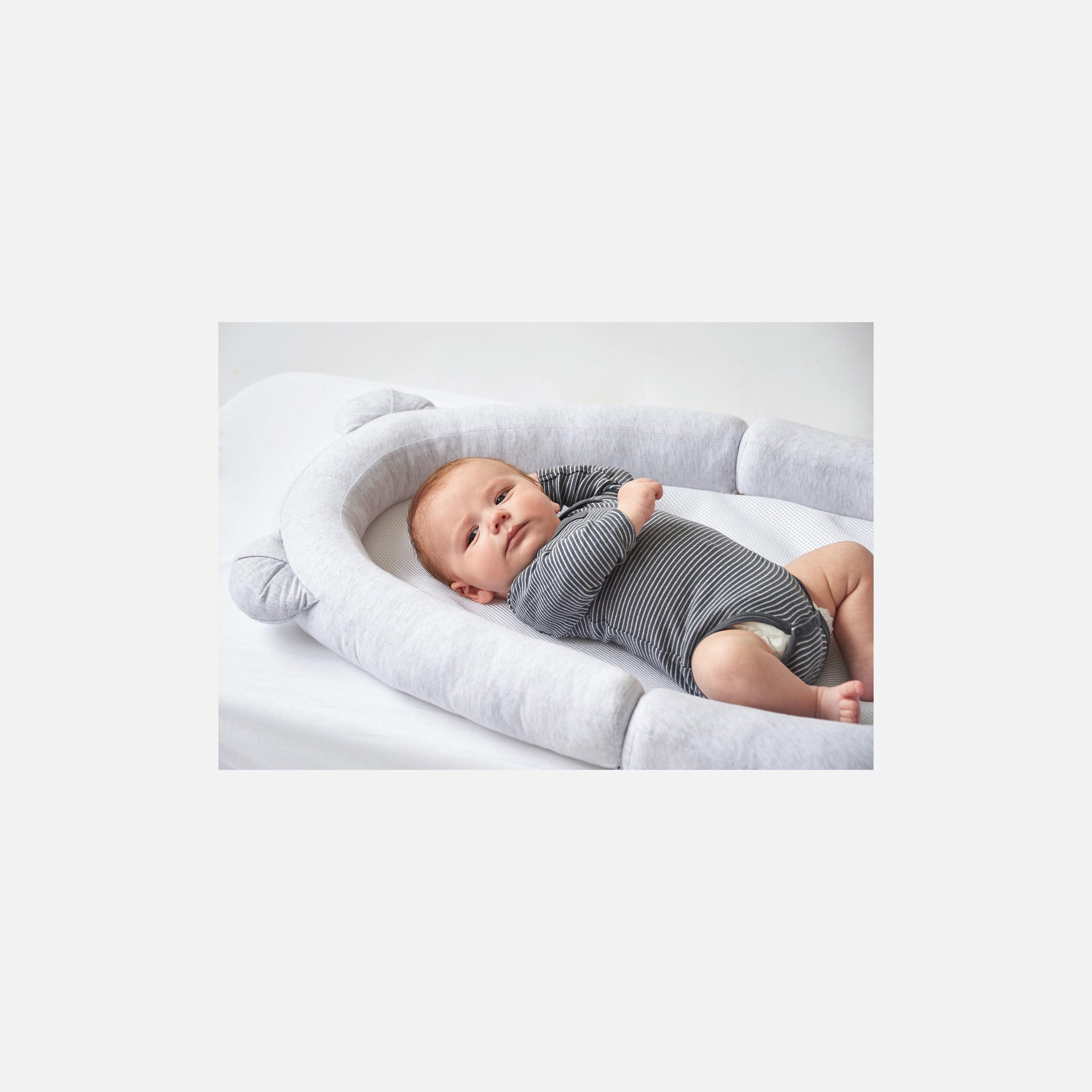 Candide Air Breathable Baby Nest, Grey/White-baby-nursery-furniture-cribsandbeds-cribaccessories-image-5