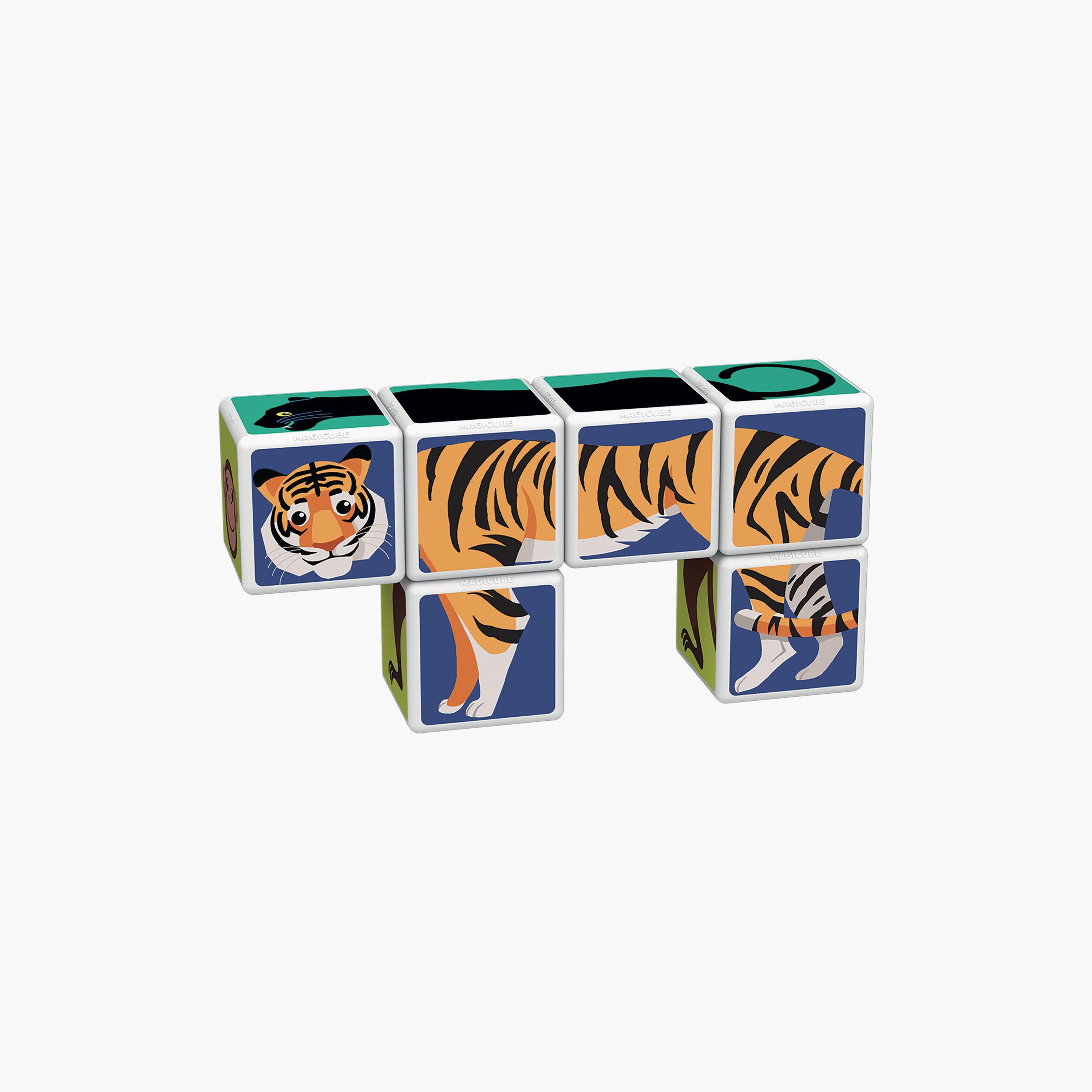 Geomag 9-Piece Magicube Printed Jungle Animals + Cards-toys-playfigures-animals-image-2