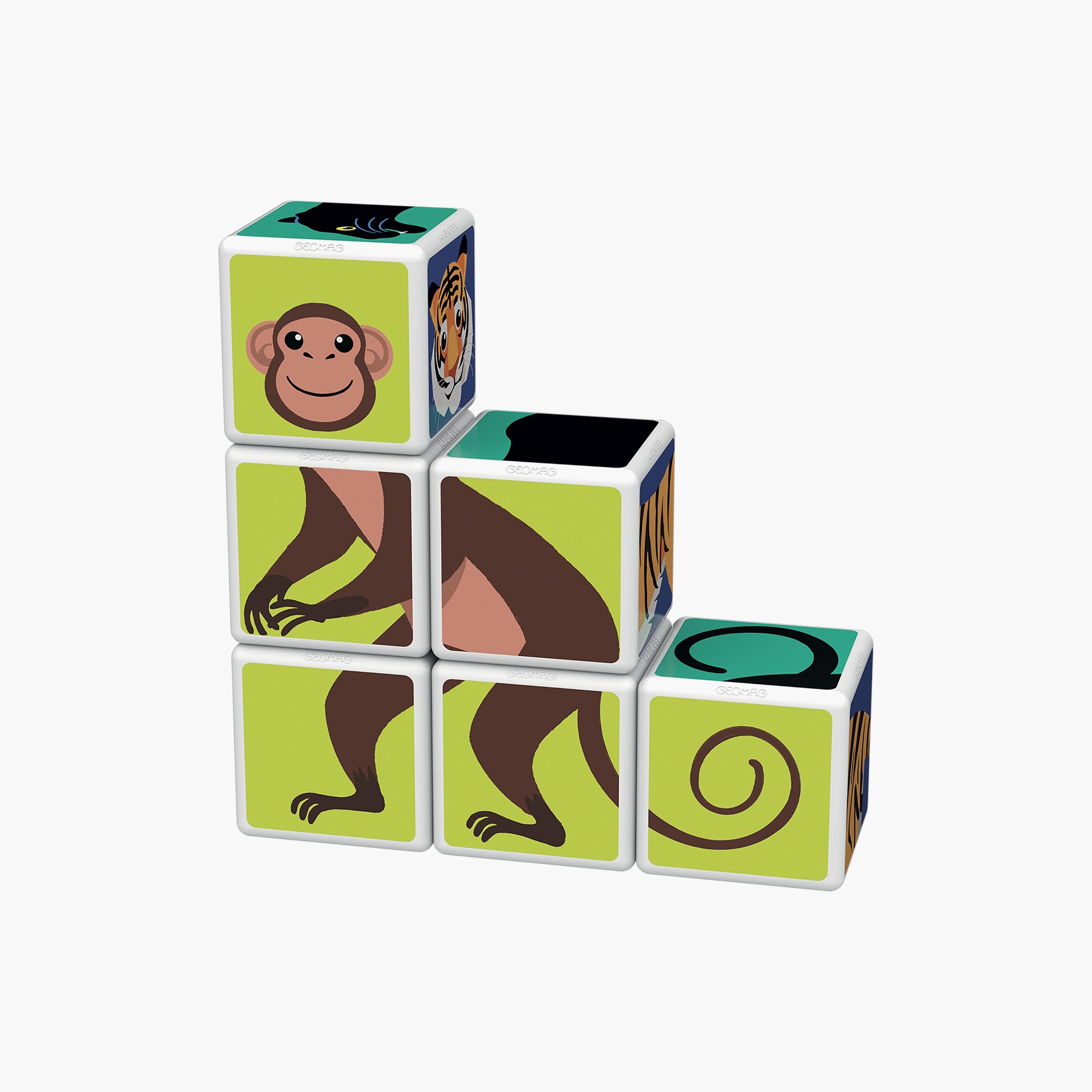 Geomag 9-Piece Magicube Printed Jungle Animals + Cards-toys-playfigures-animals-image-3