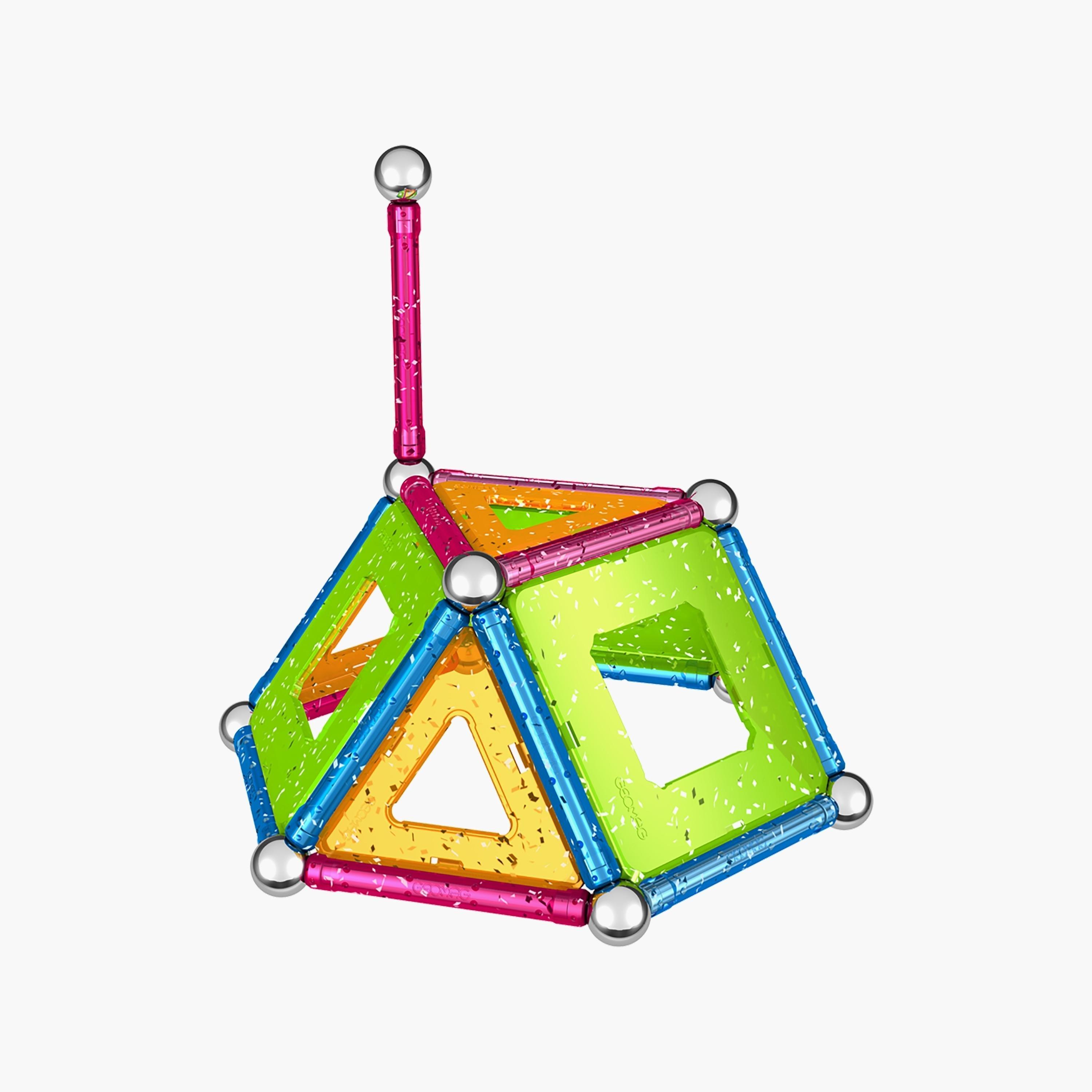 Geomag 44-Piece Glitter Panels Magnetic Construction Toy Set-toys-buildingblocks-constructionsets-image-1