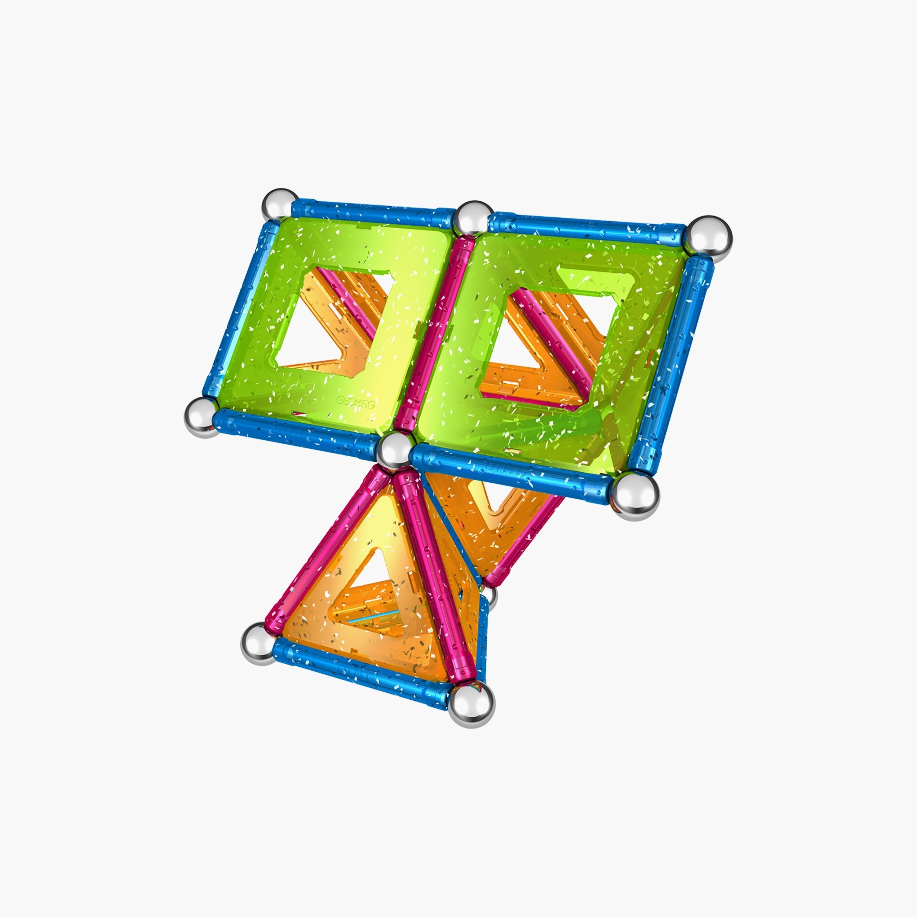 Geomag 68-Piece Glitter Panels Magnetic Construction Toy Set-toys-buildingblocks-constructionsets-image-1