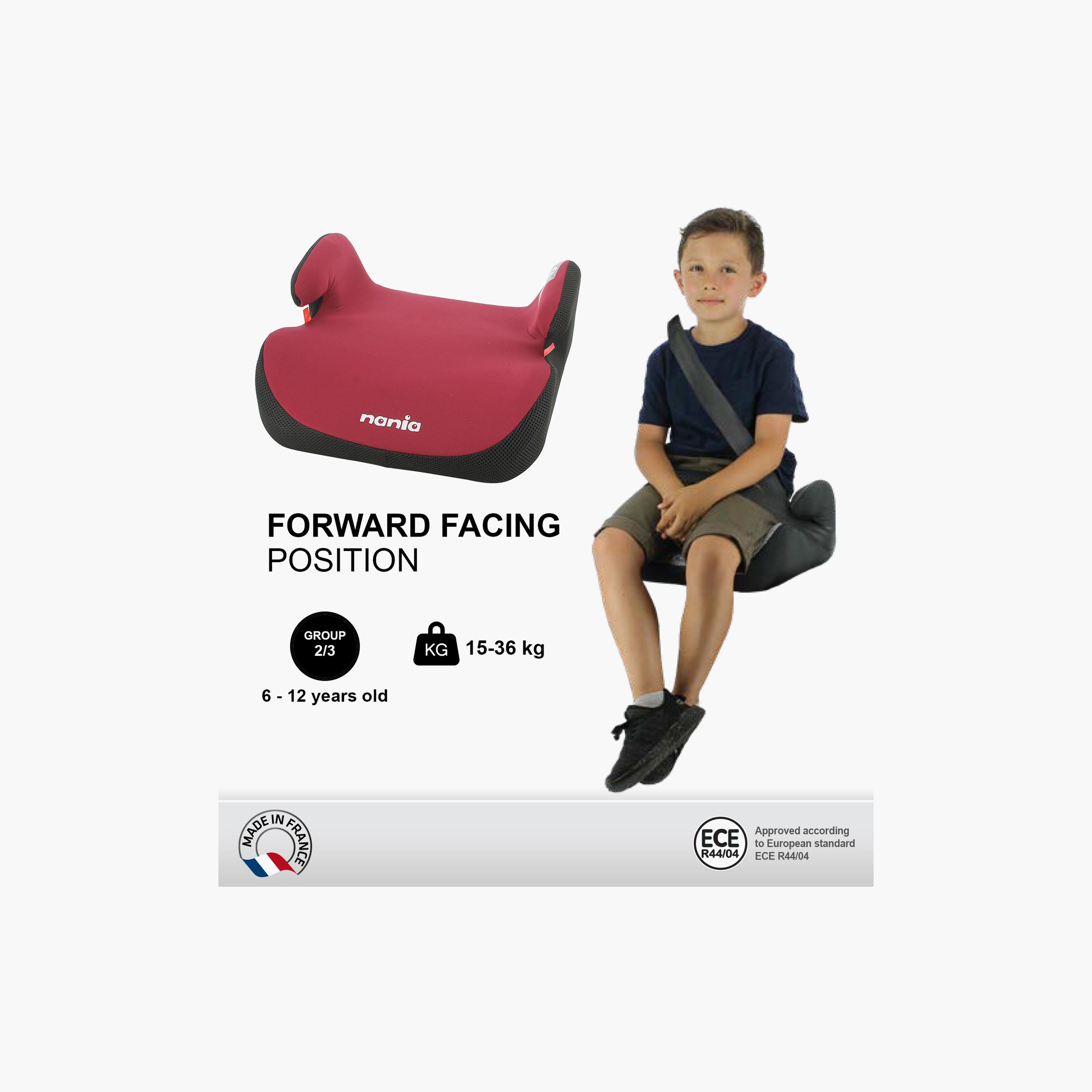 Nania Topo Kid Booster Car Seat For Group 2/3, Bordeau-baby-gear-carseats-image-5