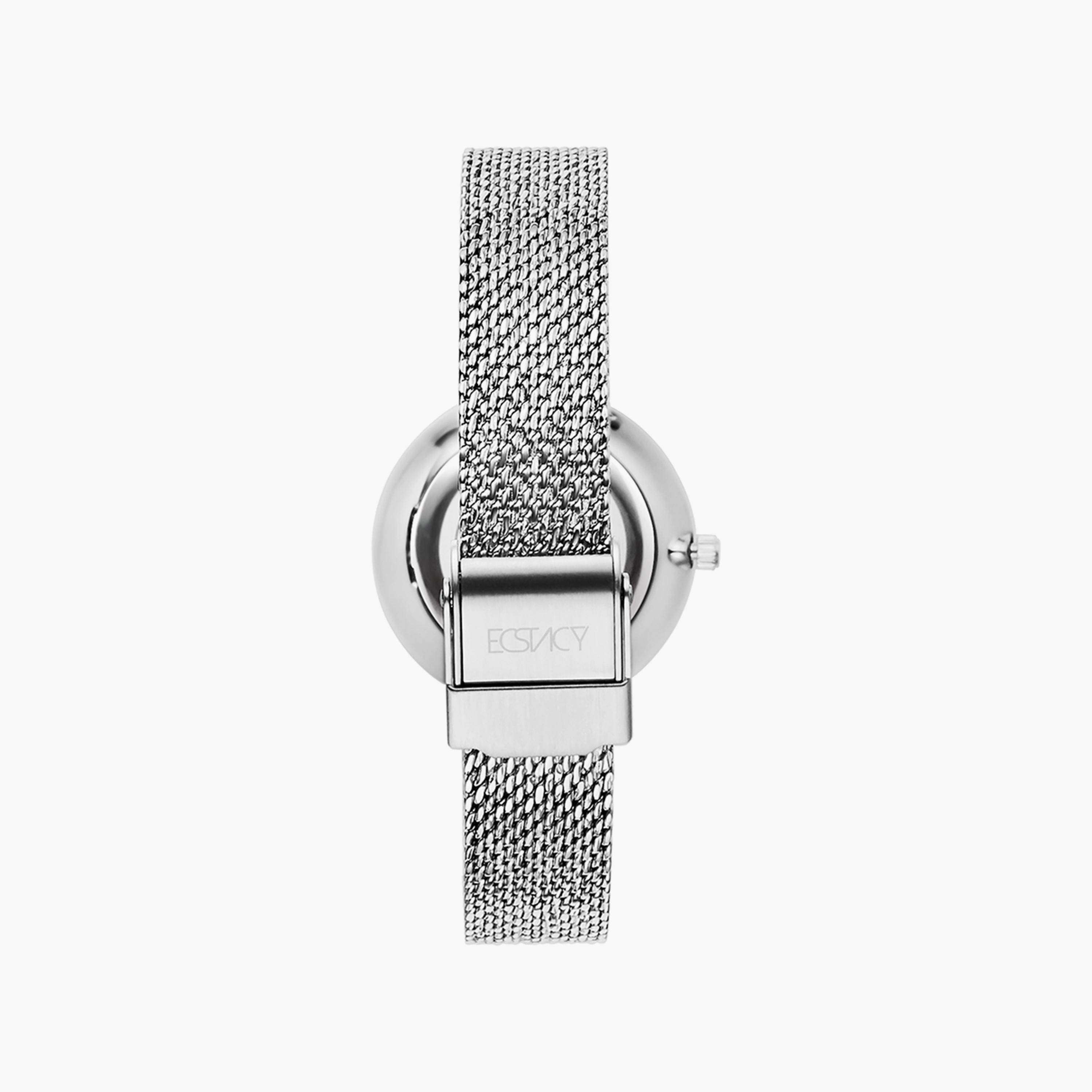 Ecstacy Silver Analog Mesh Strap Watch | E20506-SMSMB-women-watchesandjewellery-watches-image-3