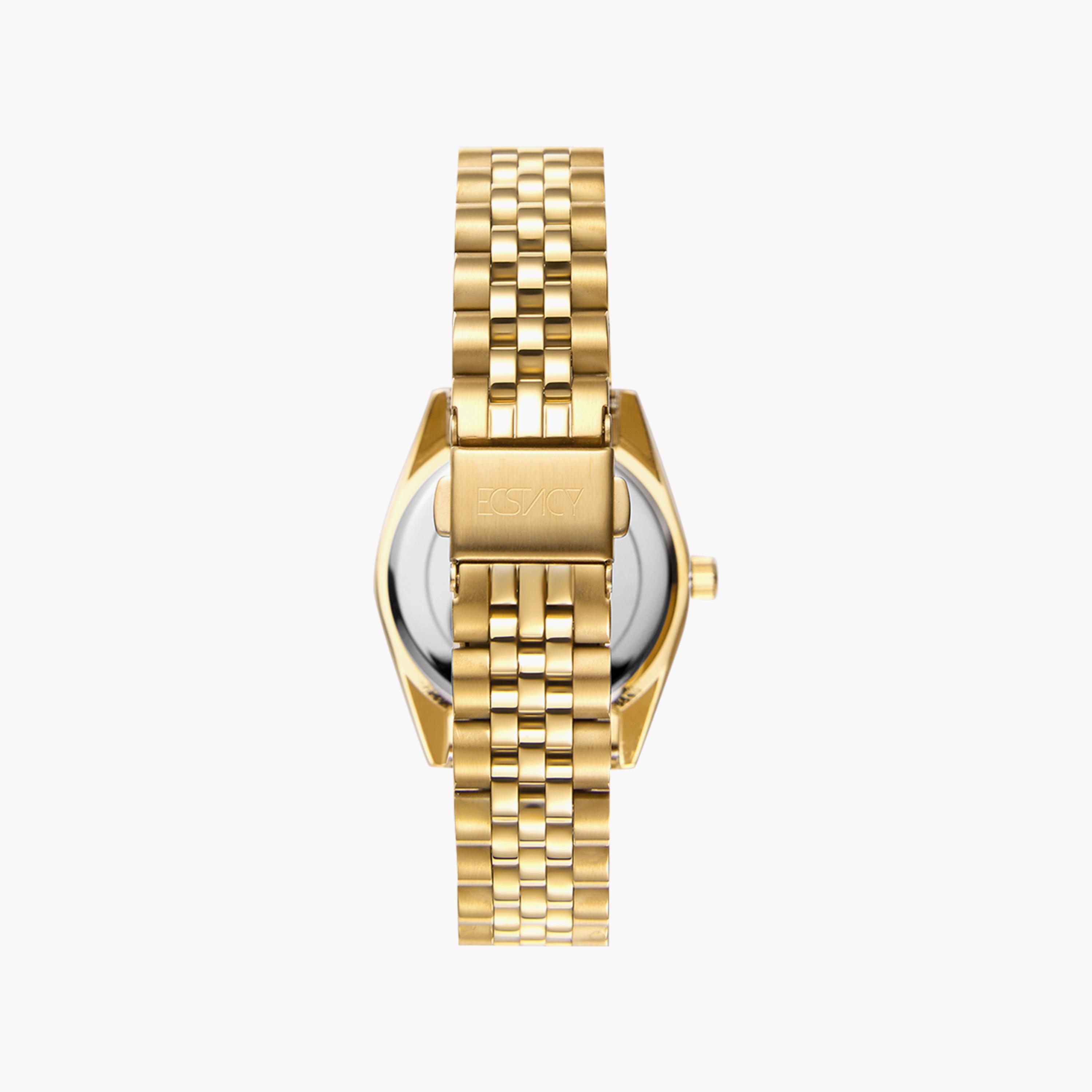 Ecstacy Gold Analog Stainless Steel Strap Watch | E22502-GBGMG-women-watchesandjewellery-watches-image-3