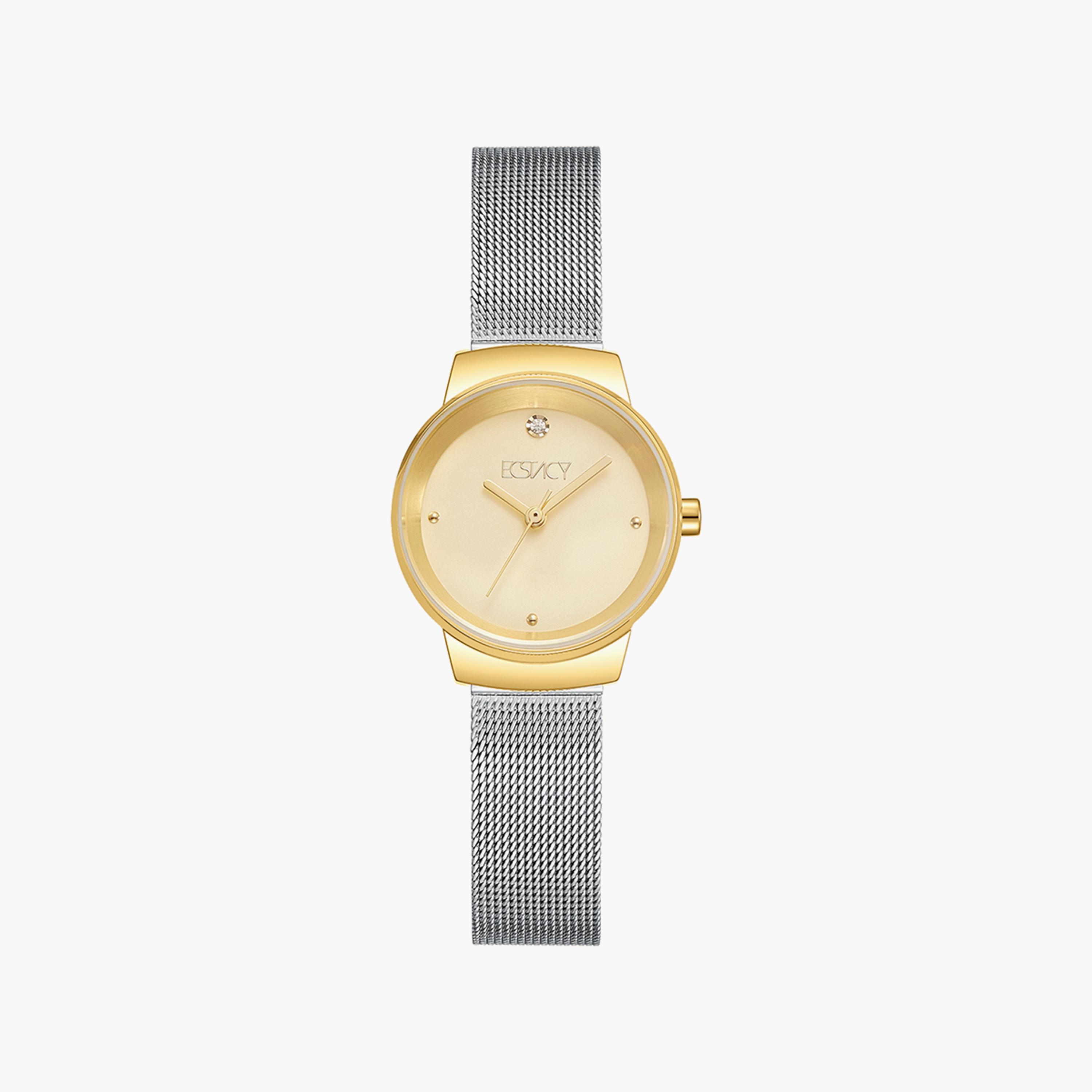 Ecstacy Silver Analog Stainless Steel Strap Watch | E7511-TBTC-women-watchesandjewellery-watches-image-1